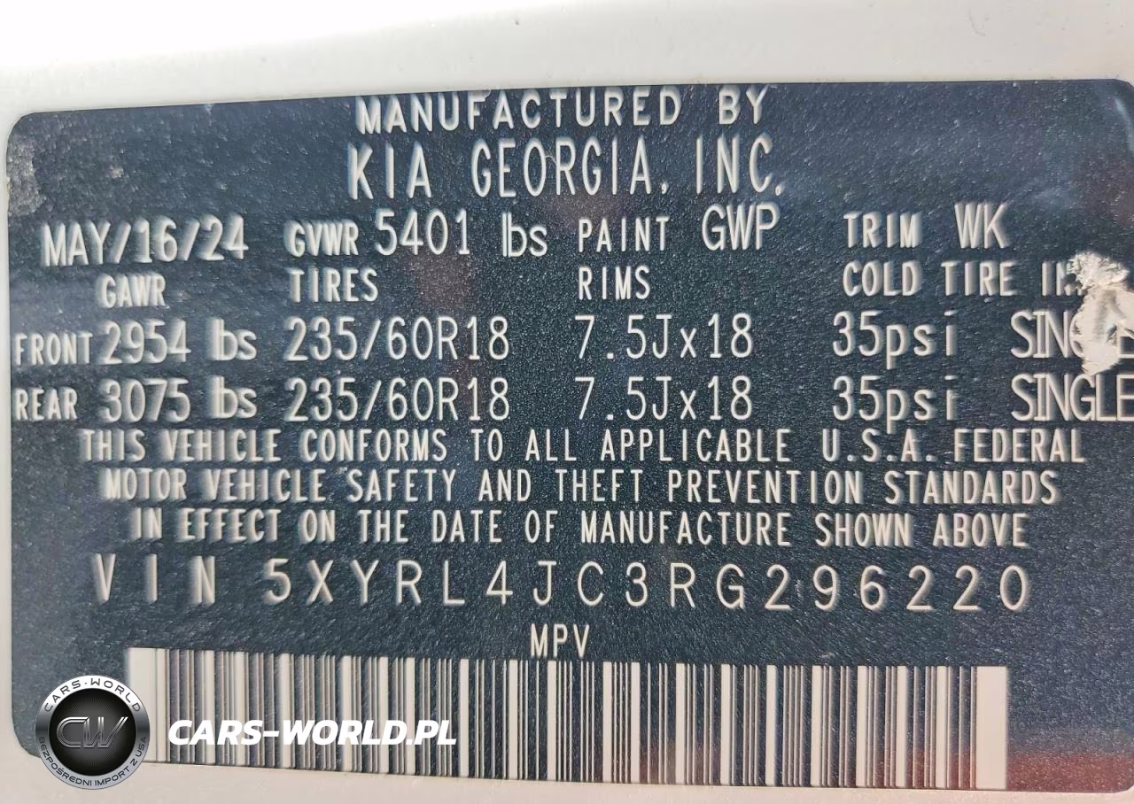 2024 Kia Sorento S VIN:5XYRL4JC3RG296220 - 12
