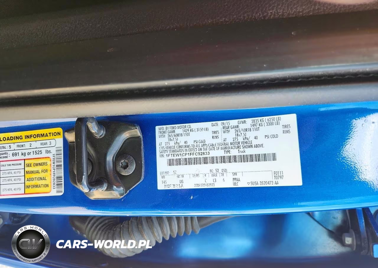 2015 Ford F150 Supercrew VIN:1FTEW1CP1FFC92833 - 12