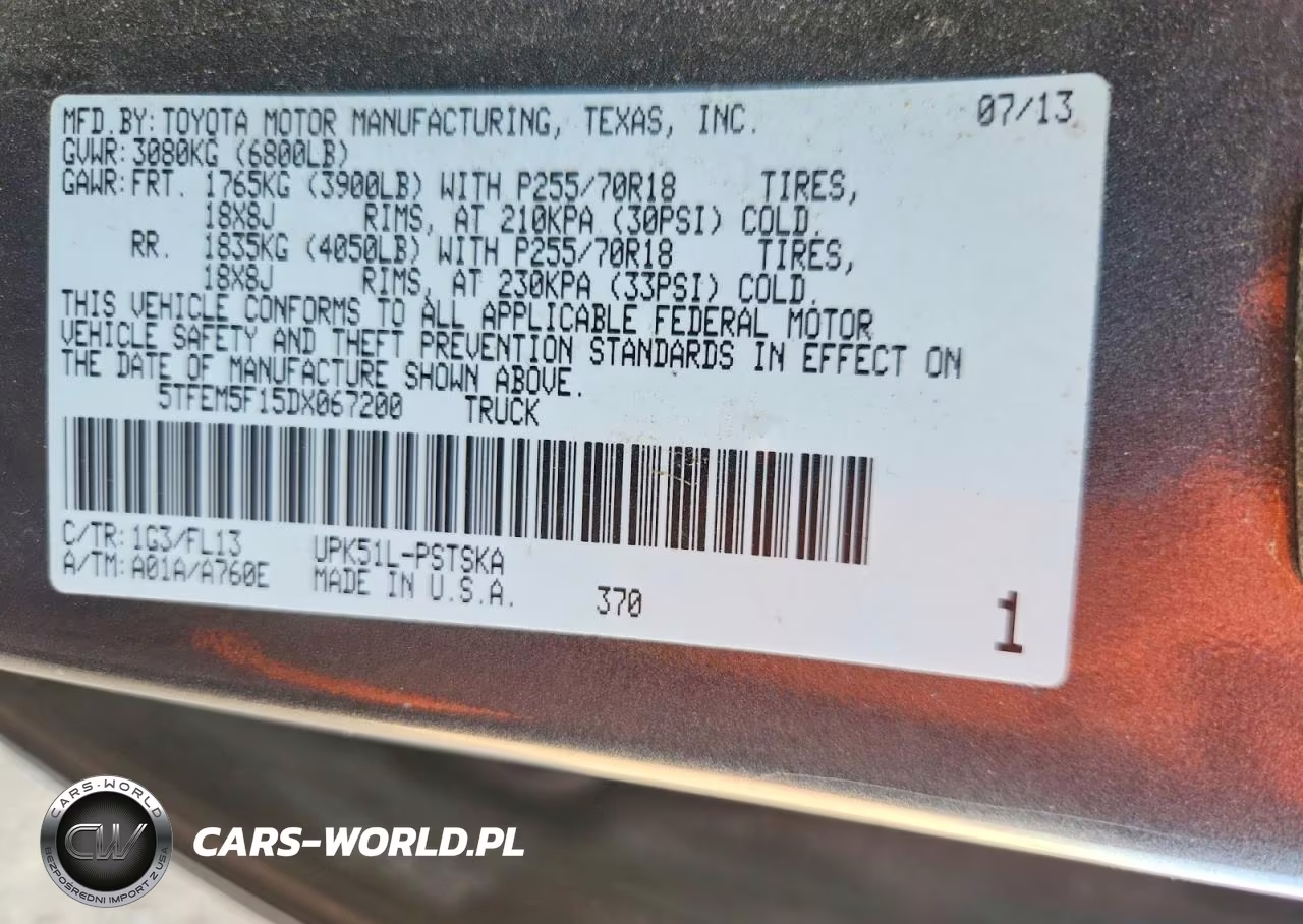 2013 Toyota Tundra Grade VIN:5TFEM5F15DX067200 - 12
