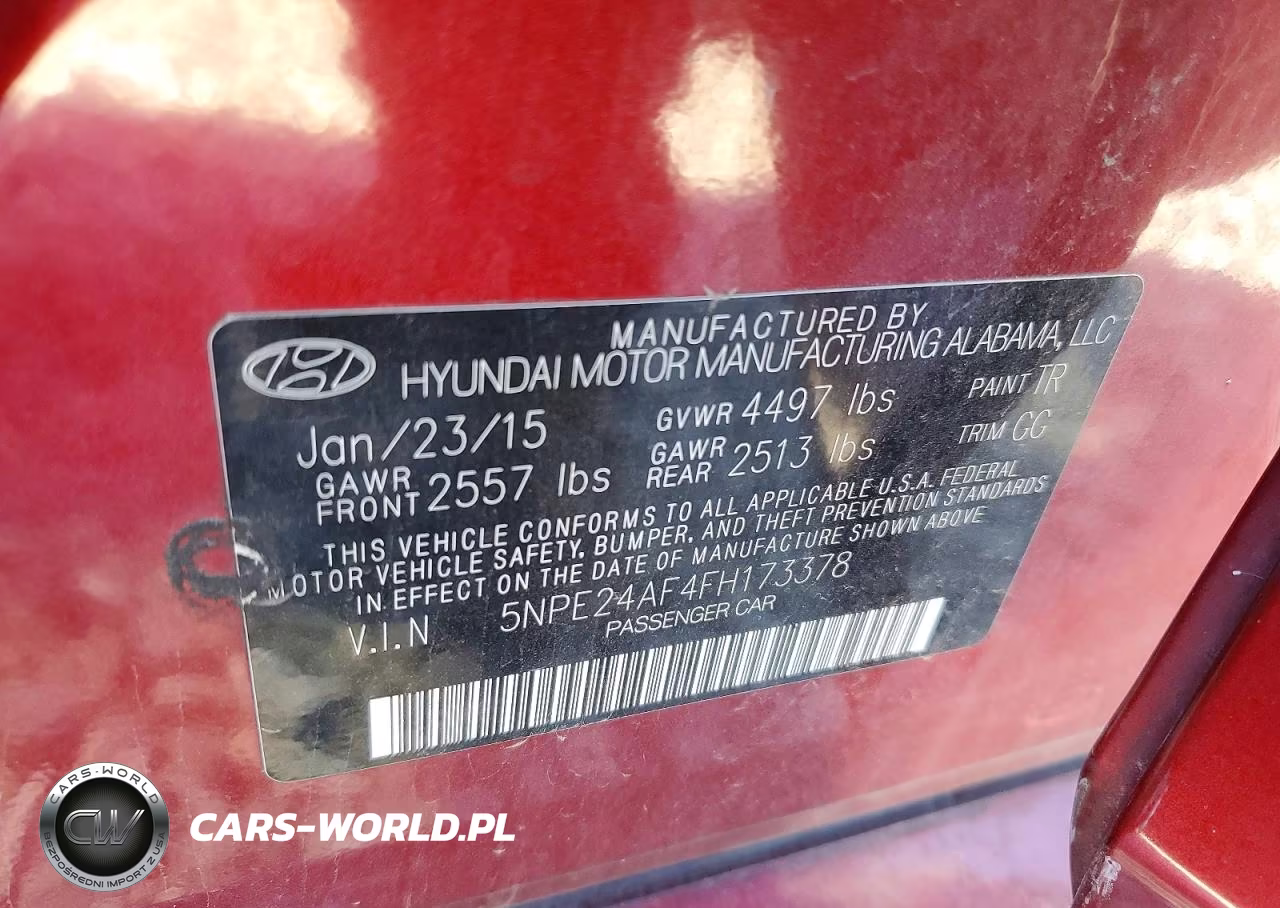 2015 Hyundai Sonata Se VIN:5NPE24AF4FH173378 - 13