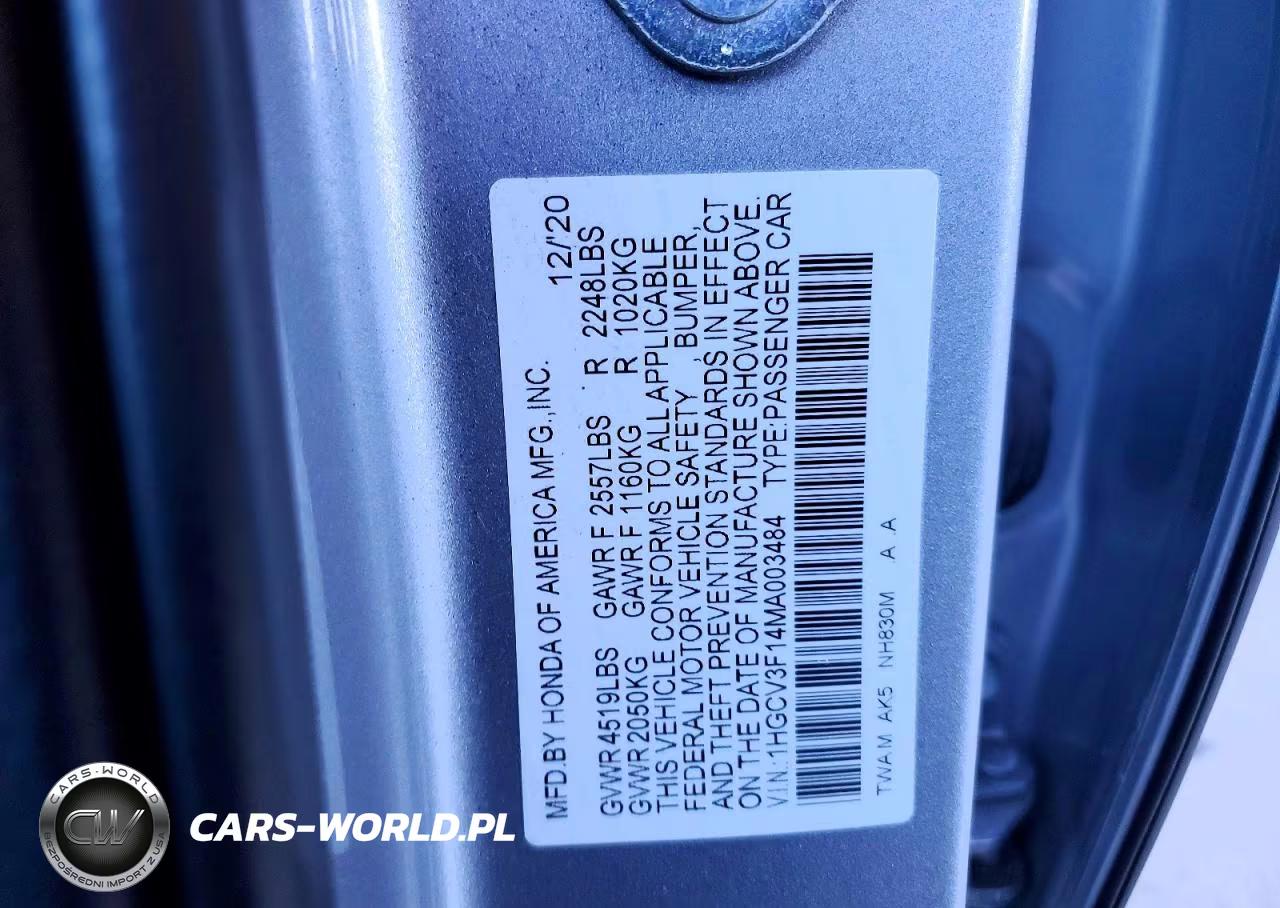 2021 Honda Accord Hybrid VIN:1HGCV3F14MA003484 - 12