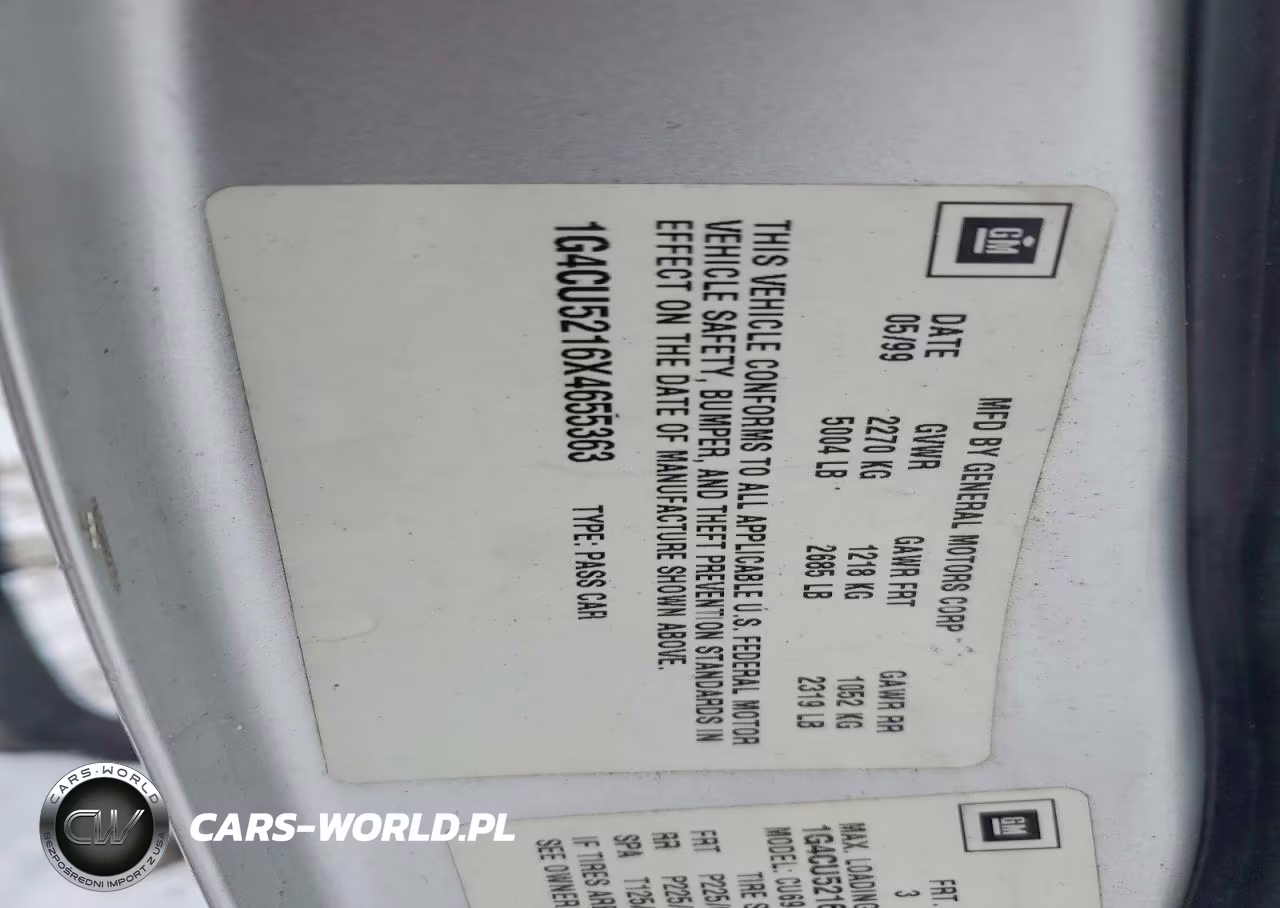 1999 Buick Park Avenue Ultra VIN:1G4CU5216X4655363 - 12