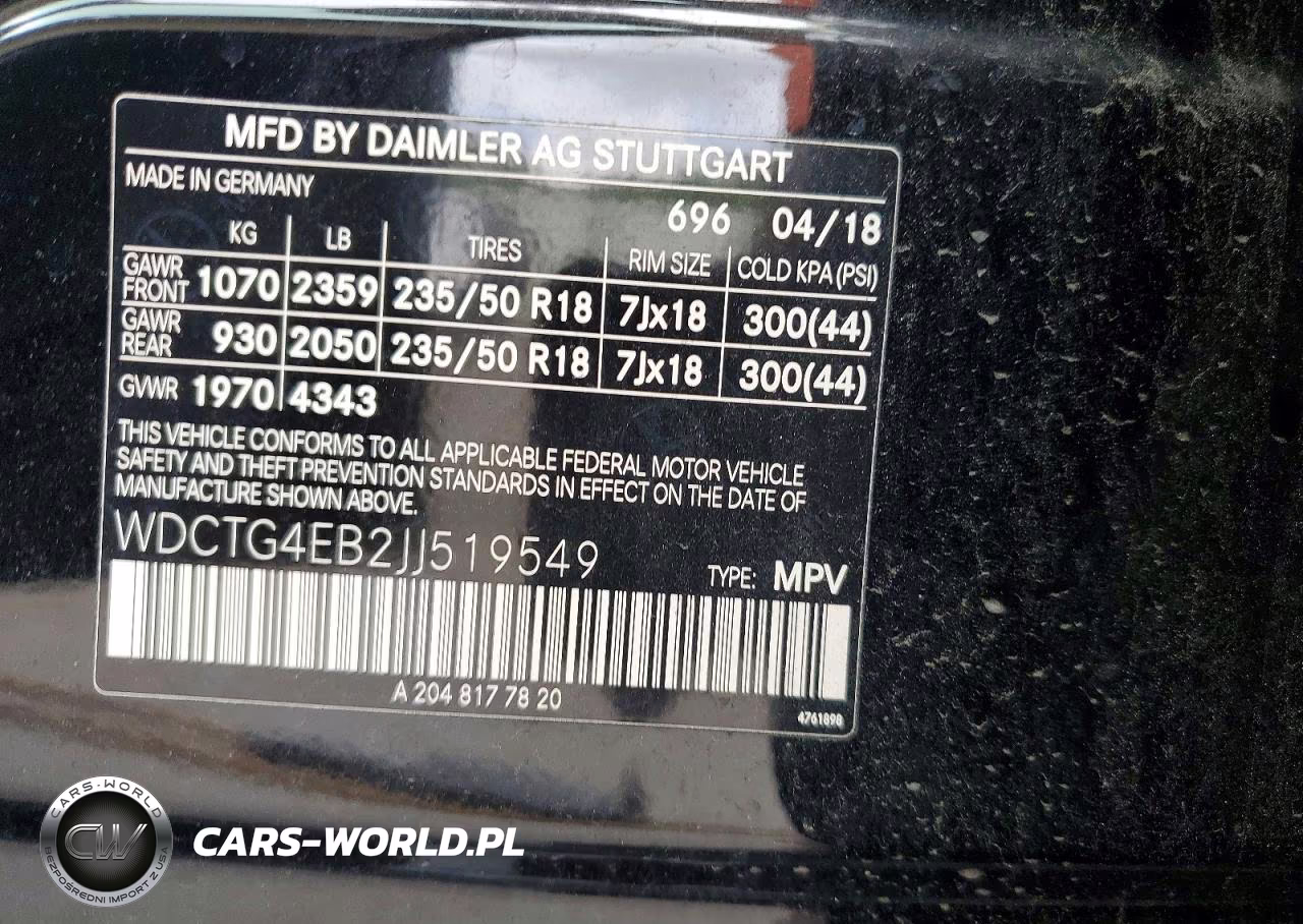 2018 Mercedes-Benz Gla 250 VIN:WDCTG4EB2JJ519549 - 13