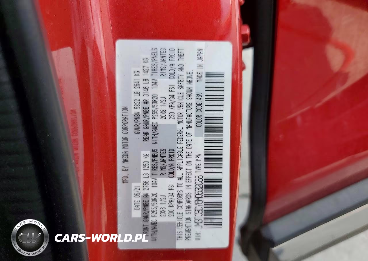 2021 Mazda Cx-9 Grand Touring VIN:JM3TCBDY6M0532088 - 13