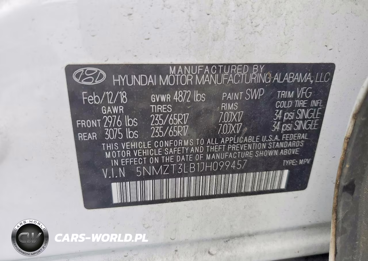2018 Hyundai Santa Fe Sport 2.4L VIN:5NMZT3LB1JH099457 - 13
