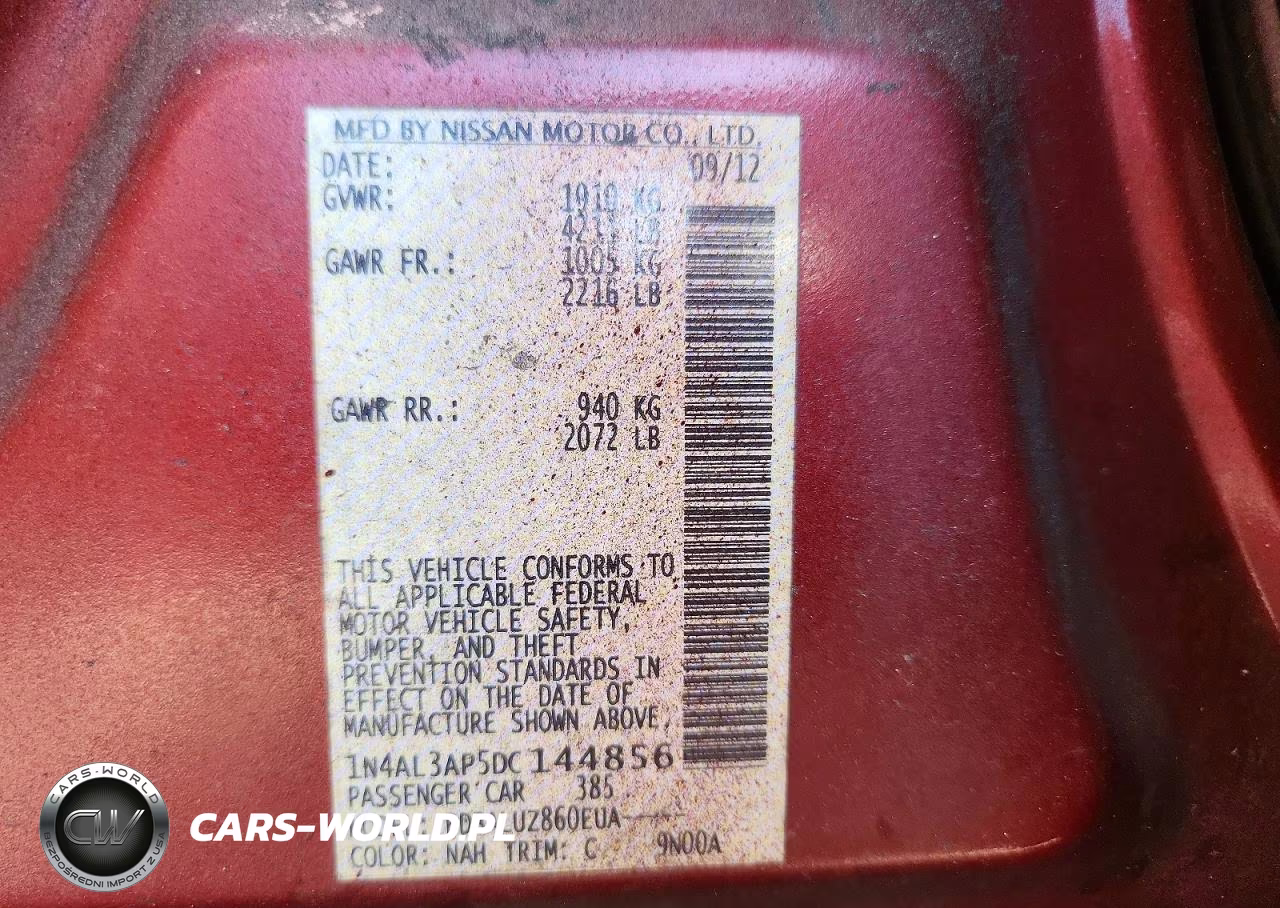 2013 Nissan Altima 2.5 VIN:1N4AL3AP5DC144856 - 12