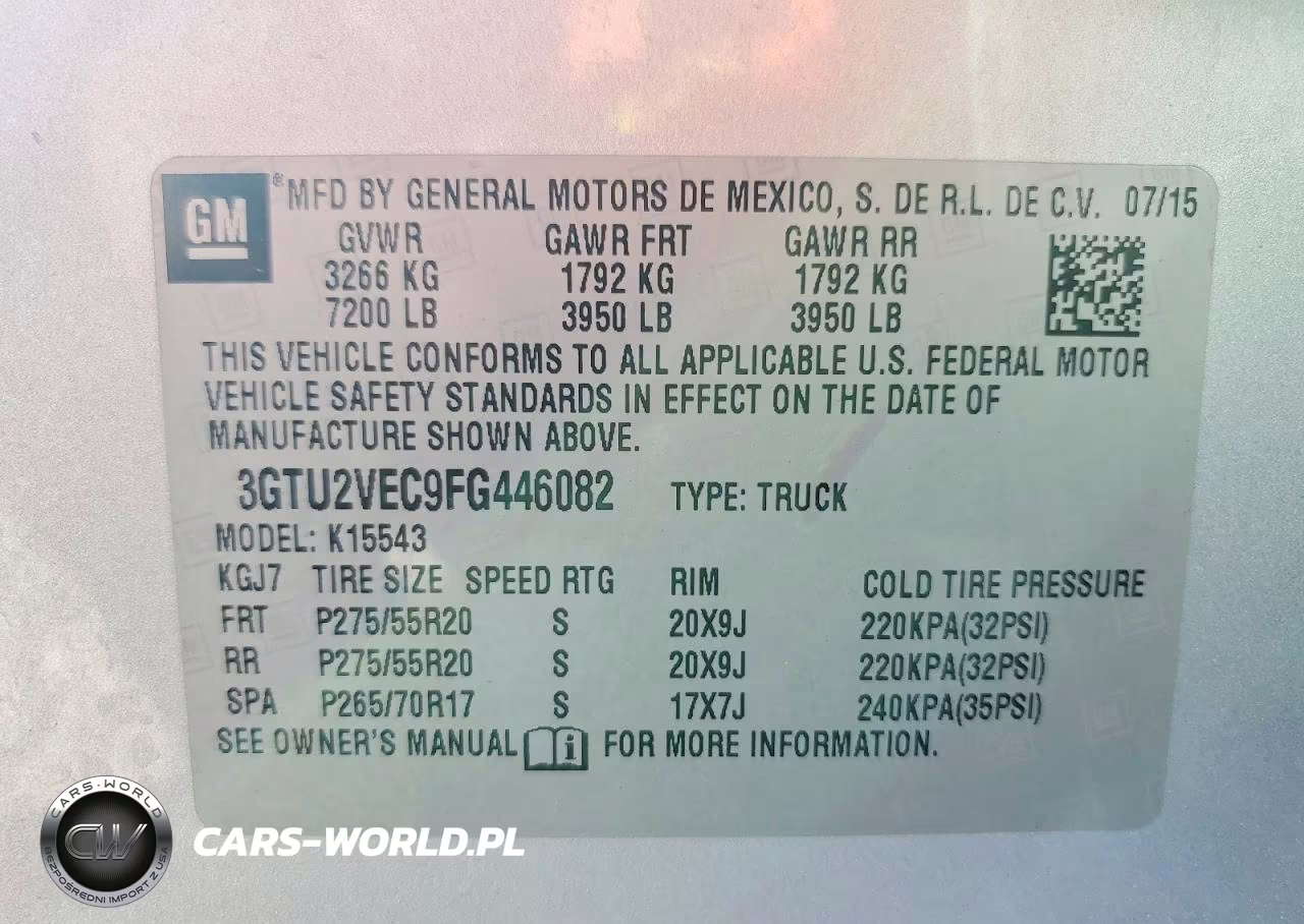 2015 GMC Sierra K1500 Slt VIN:3GTU2VEC9FG446082 - 12
