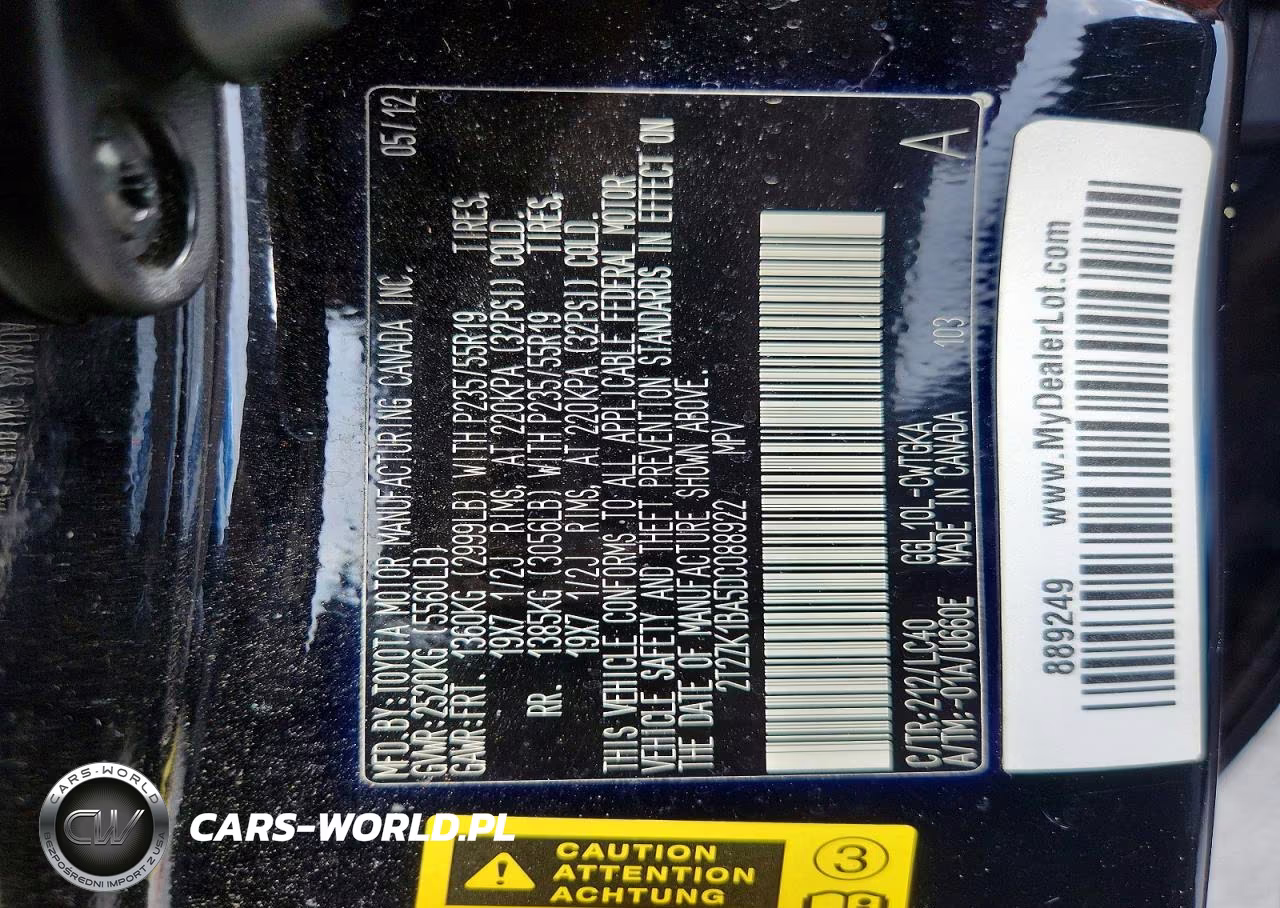 2013 Lexus Rx 350 Base VIN:2T2ZK1BA5DC088922 - 14