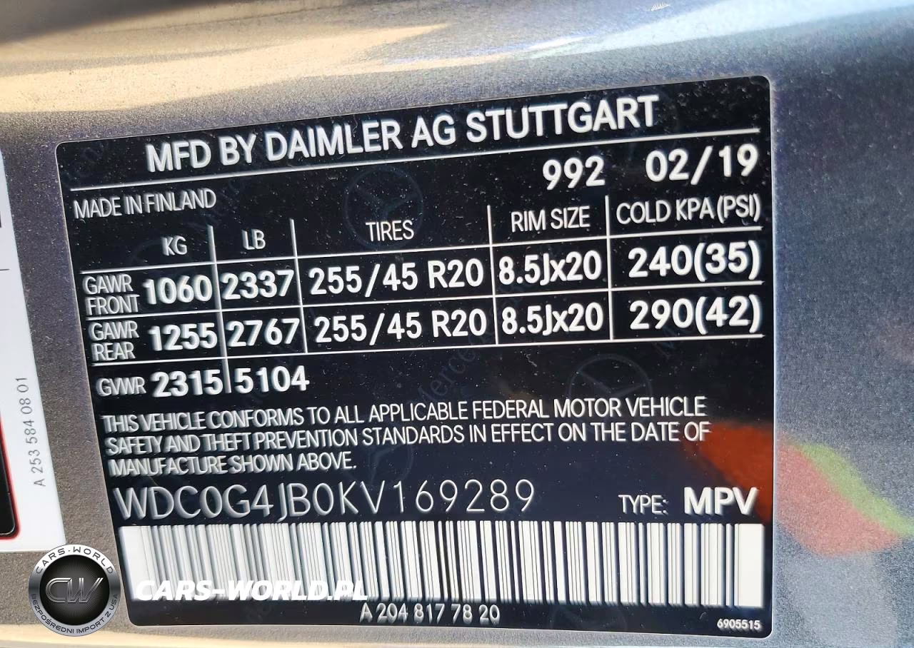 2019 Mercedes-Benz Glc 300 VIN:WDC0G4JB0KV169289 - 14