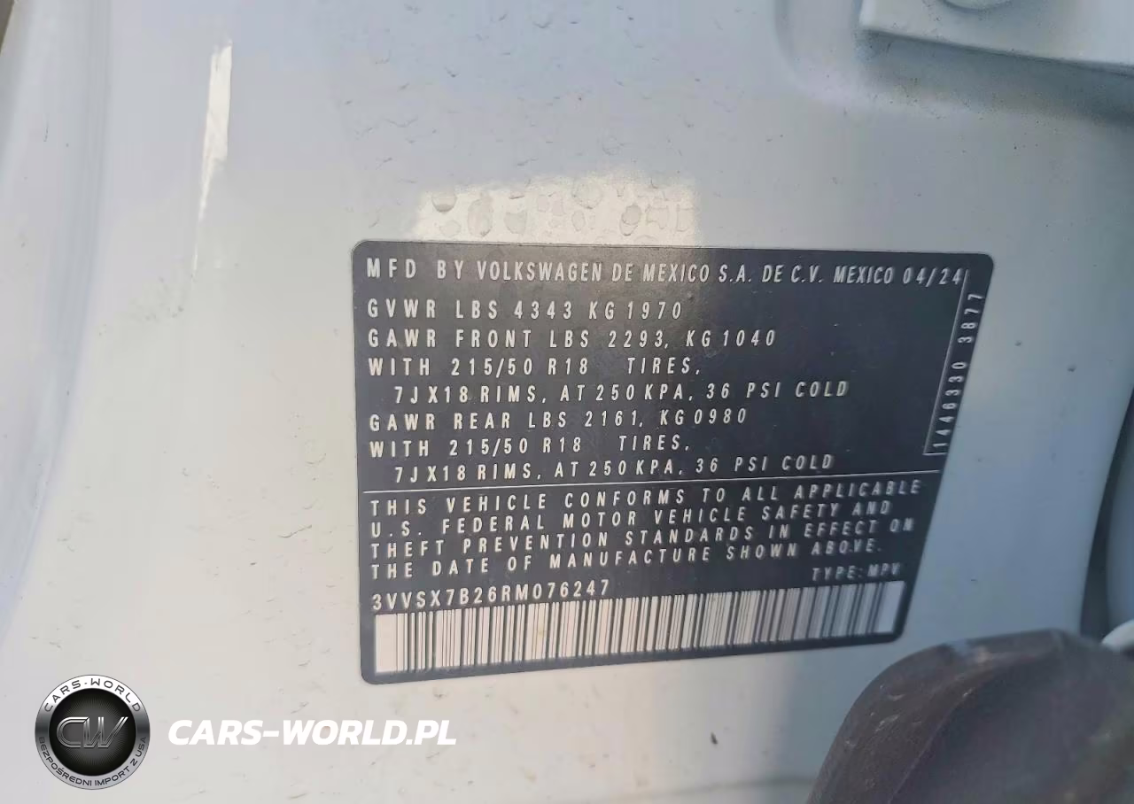 2024 Volkswagen Taos Se VIN:3VVSX7B26RM076247 - 13