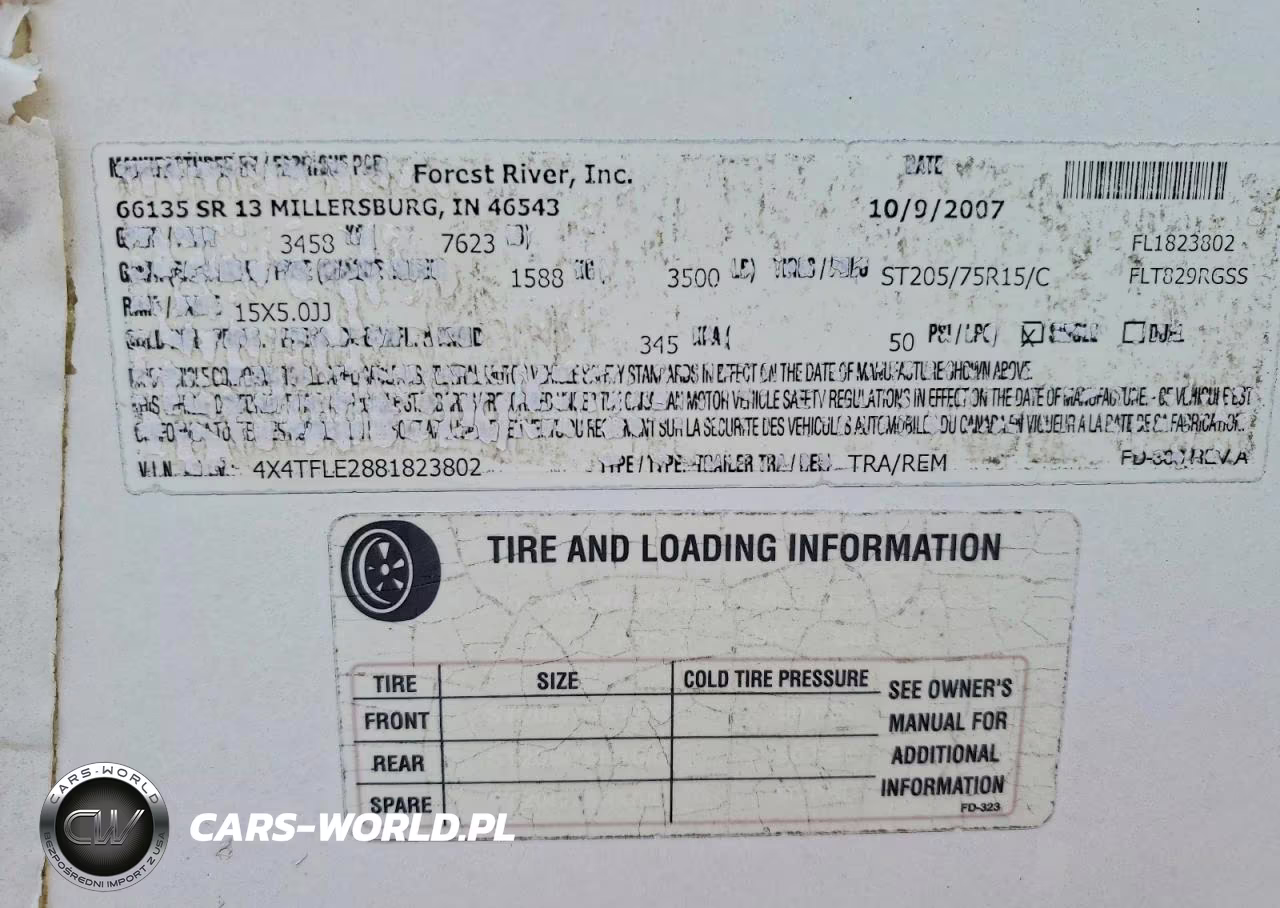2008 Forest River Flagstaff Camper VIN:4X4TFLE2881823802 - 10