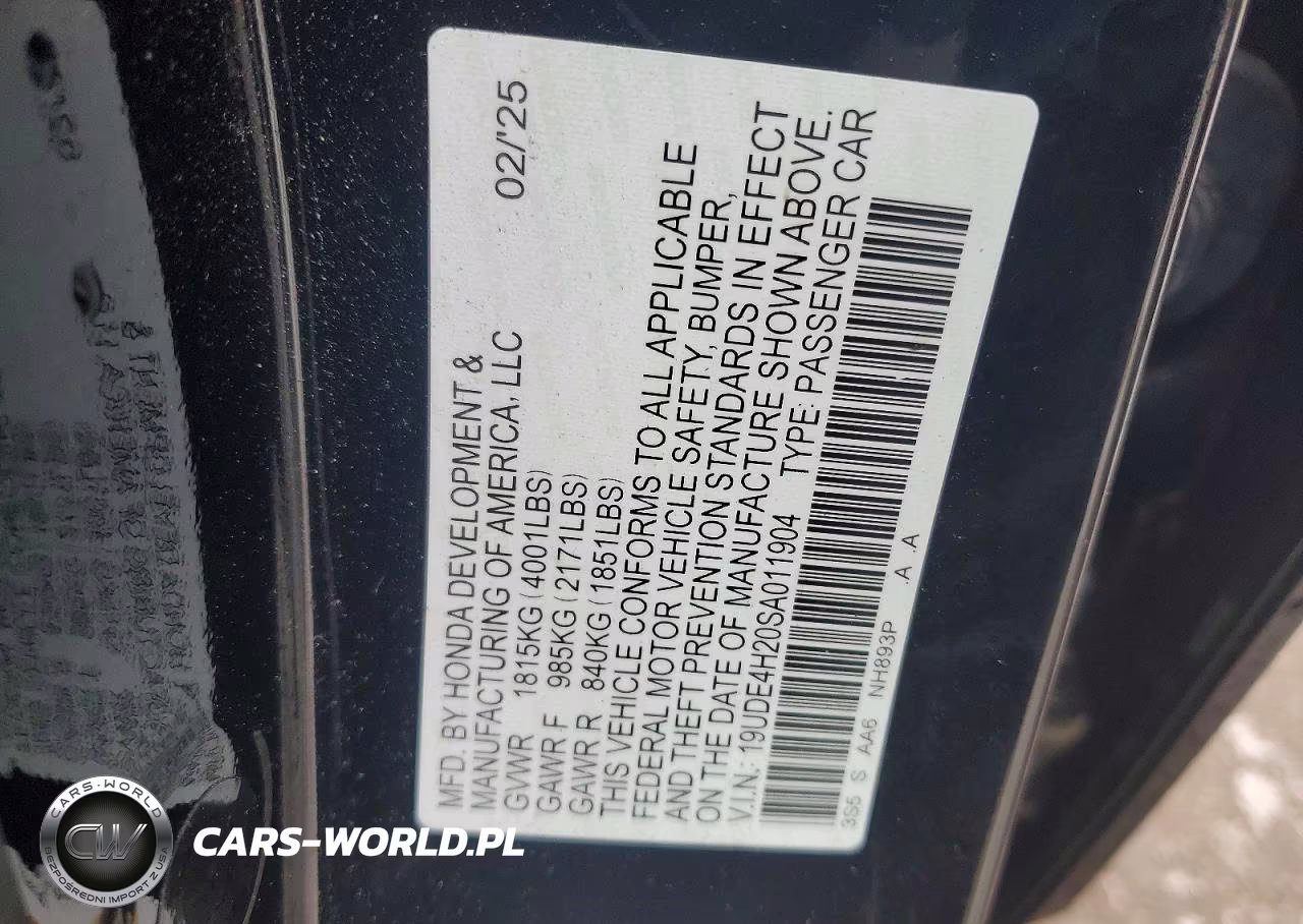 2025 Acura Integra VIN:19UDE4H20SA011904 - 12