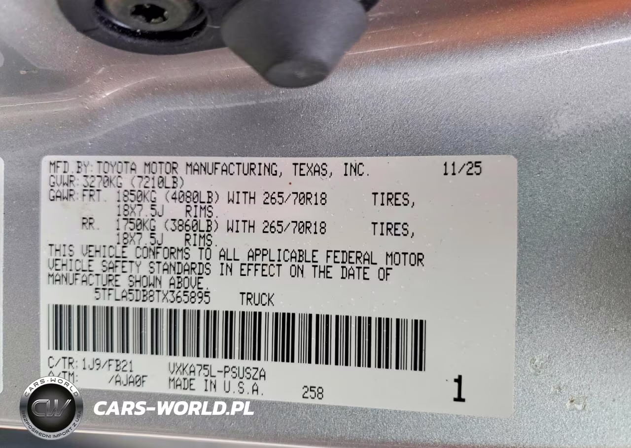 2026 Toyota Tundra Sr5 VIN:5TFLA5DB8TX365895 - 12