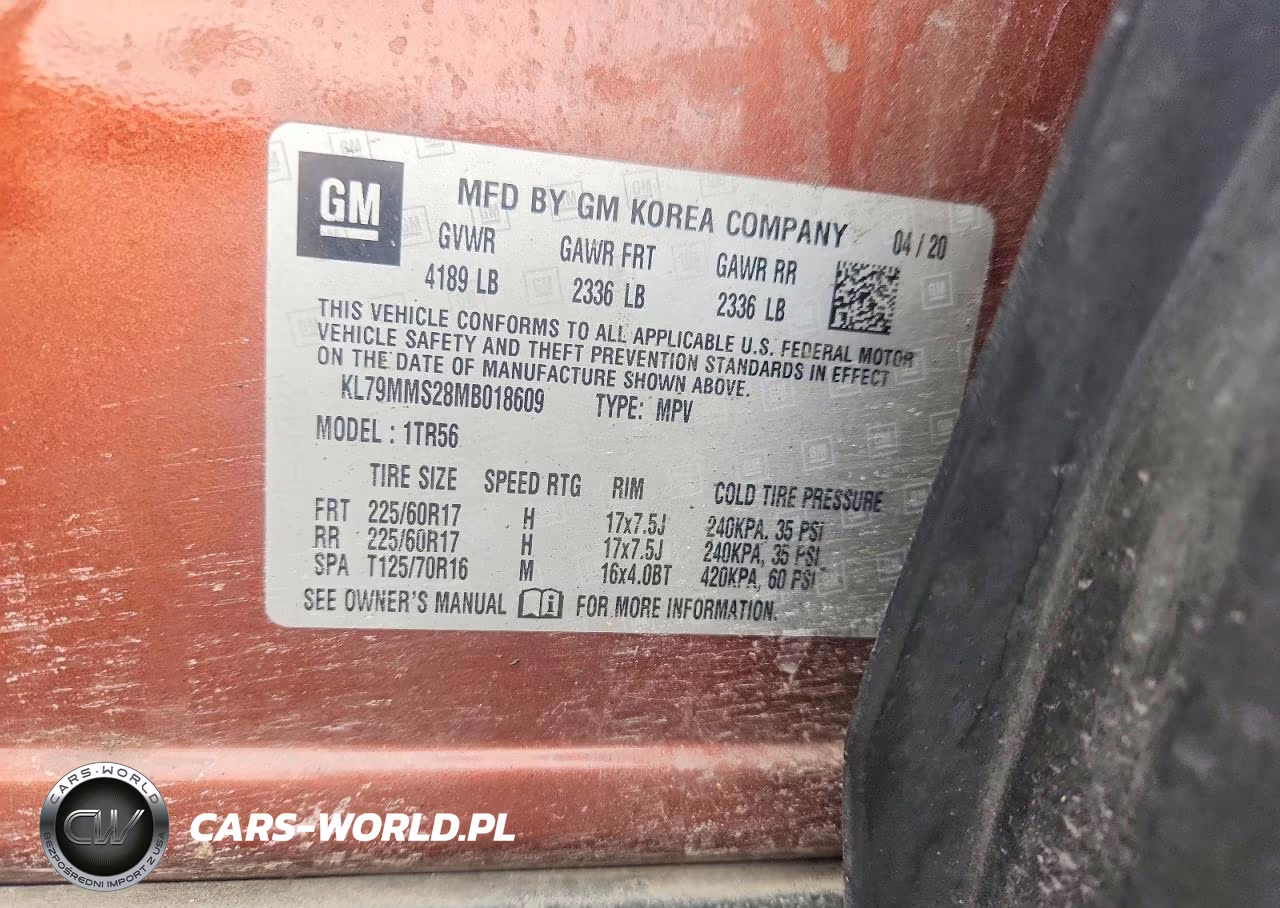 2021 Chevrolet Trailblazer Ls VIN:KL79MMS28MB018609 - 12
