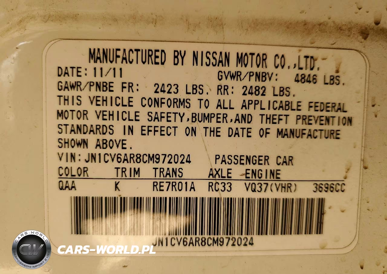 2012 Infiniti G37 Sedan X VIN:JN1CV6AR8CM972024 - 12
