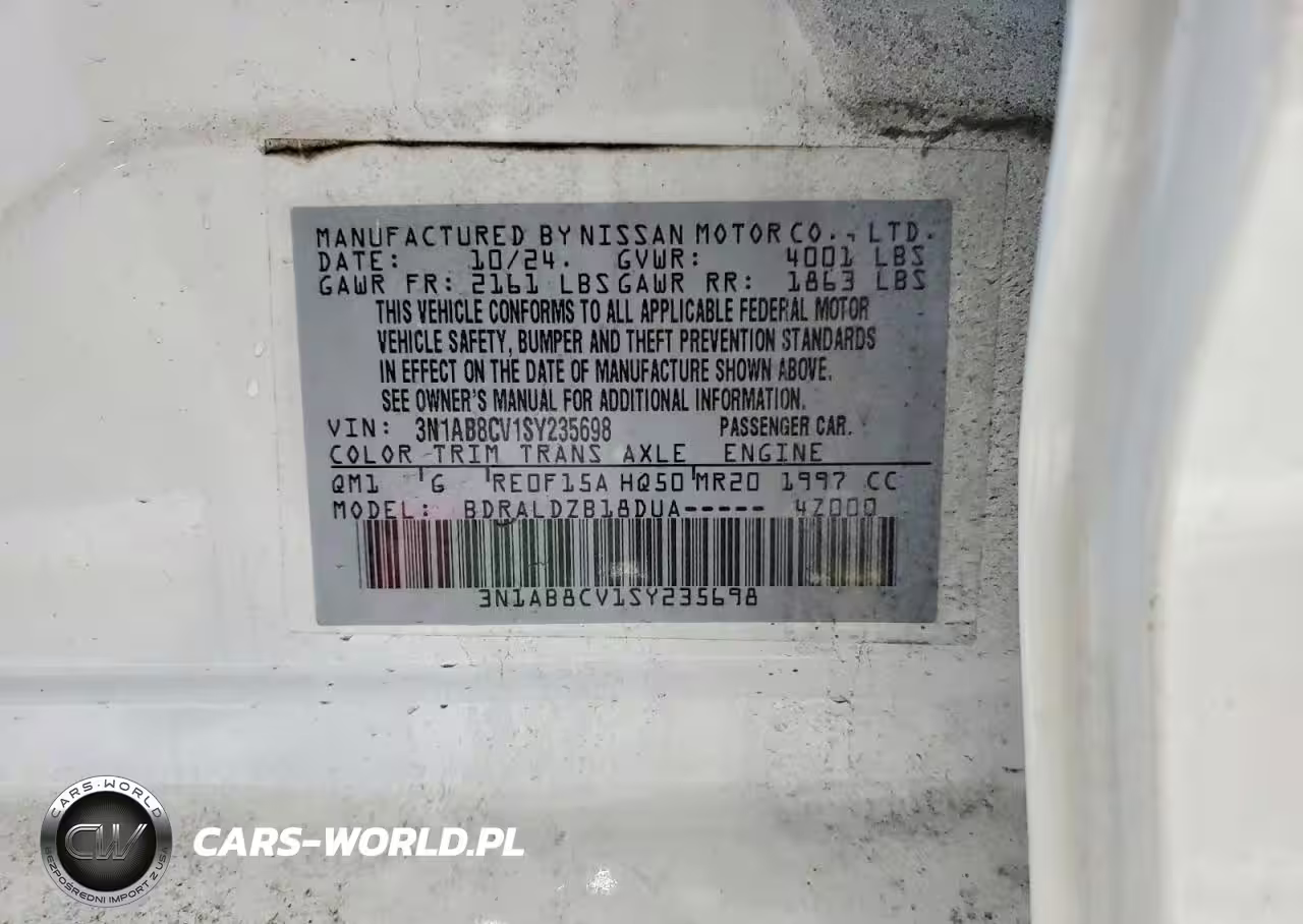 2025 Nissan Sentra Sv VIN:3N1AB8CV1SY235698 - 13