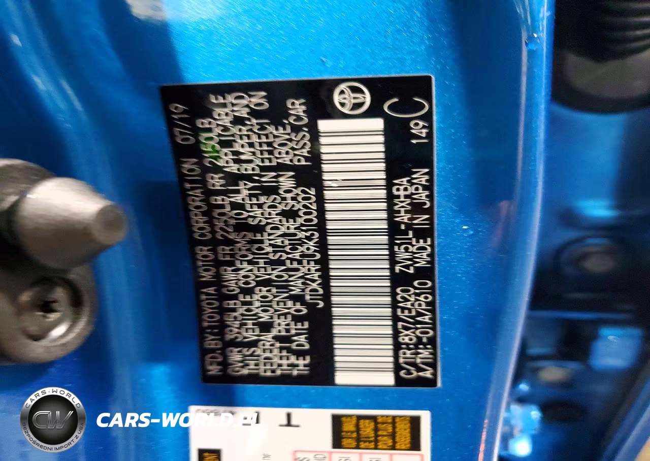 2019 Toyota Prius Xle VIN:JTDKARFU9K3100202 - 12