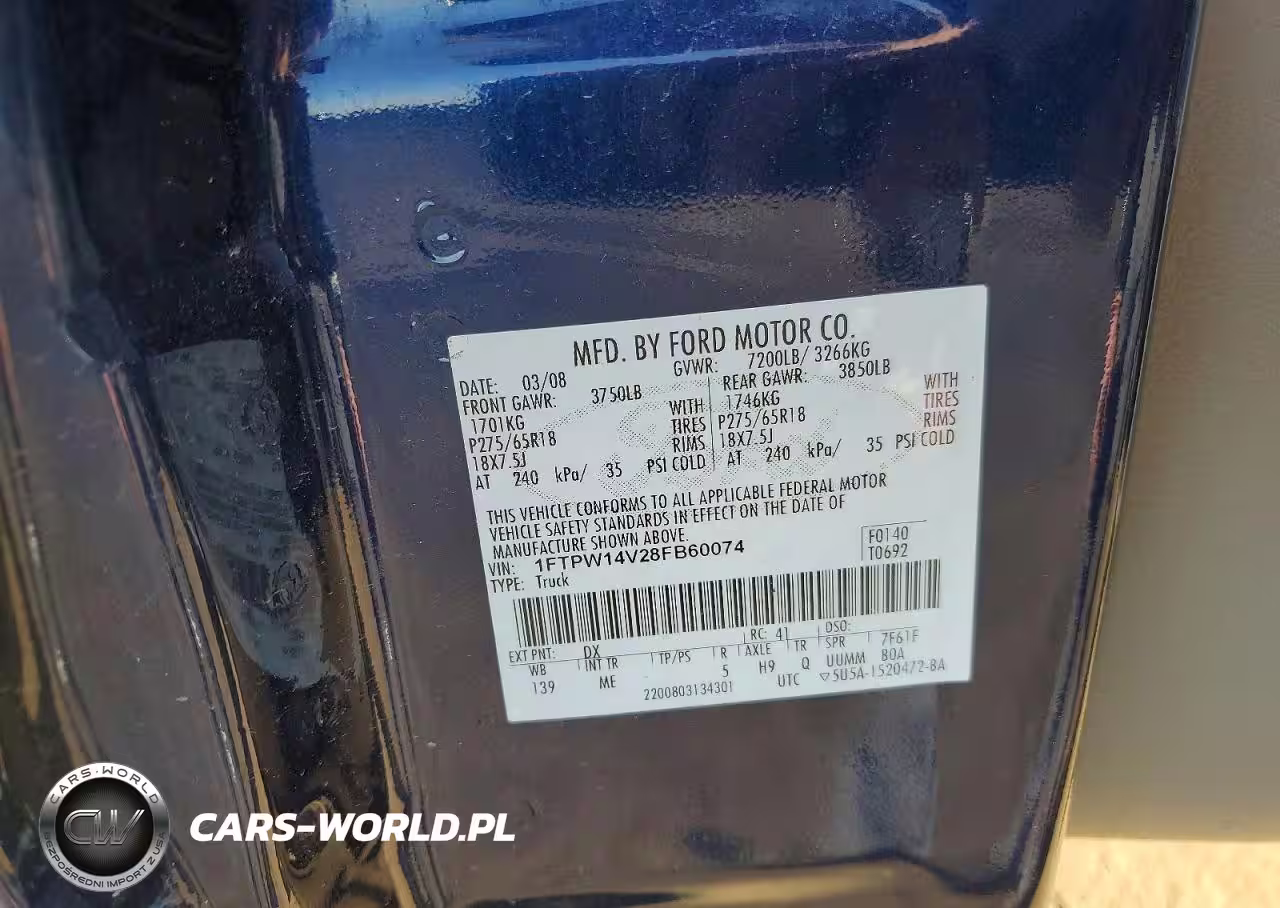 2008 Ford F150 Supercrew VIN:1FTPW14V28FB60074 - 12