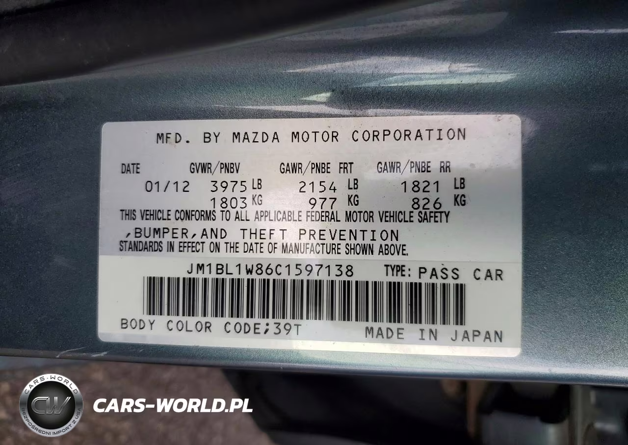 2012 Mazda 3 I VIN:JM1BL1W86C1597138 - 12