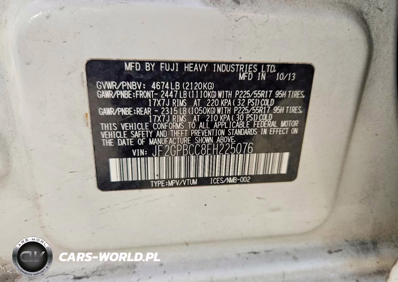 2014 Subaru Xv Crosstrek 2.0I Hybrid VIN:JF2GPBCC8EH225076 - 12