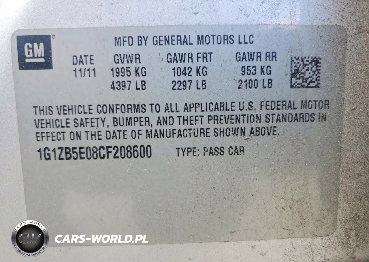 2012 Chevrolet Malibu Ls VIN:1G1ZB5E08CF208600 - 12