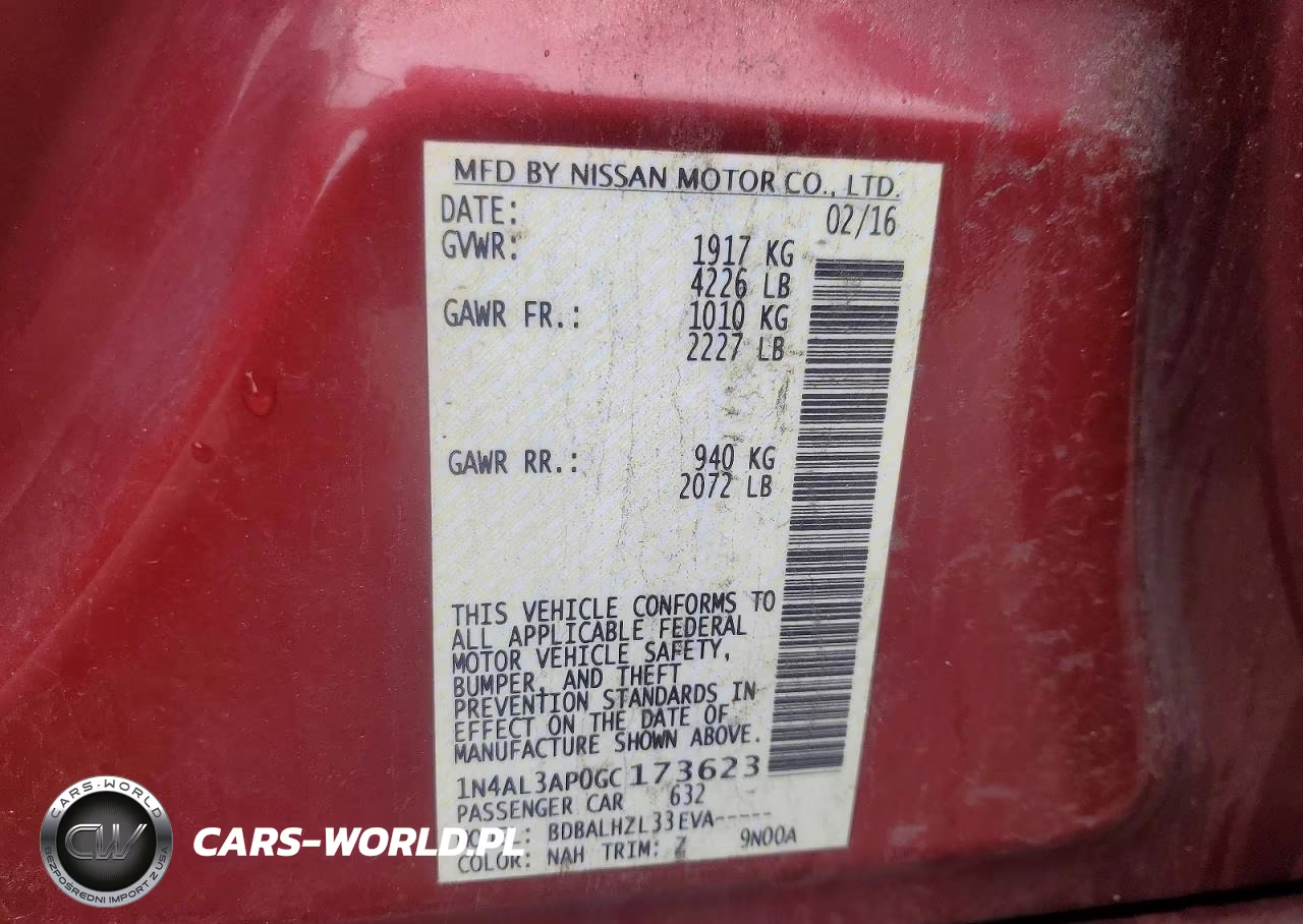 2016 Nissan Altima VIN:1N4AL3AP0GC173623 - 13