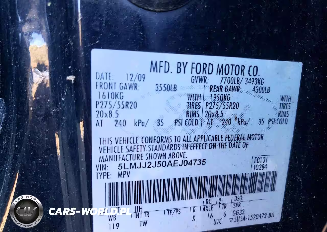 2010 Lincoln Navigator VIN:5LMJJ2J50AEJ04735 - 13