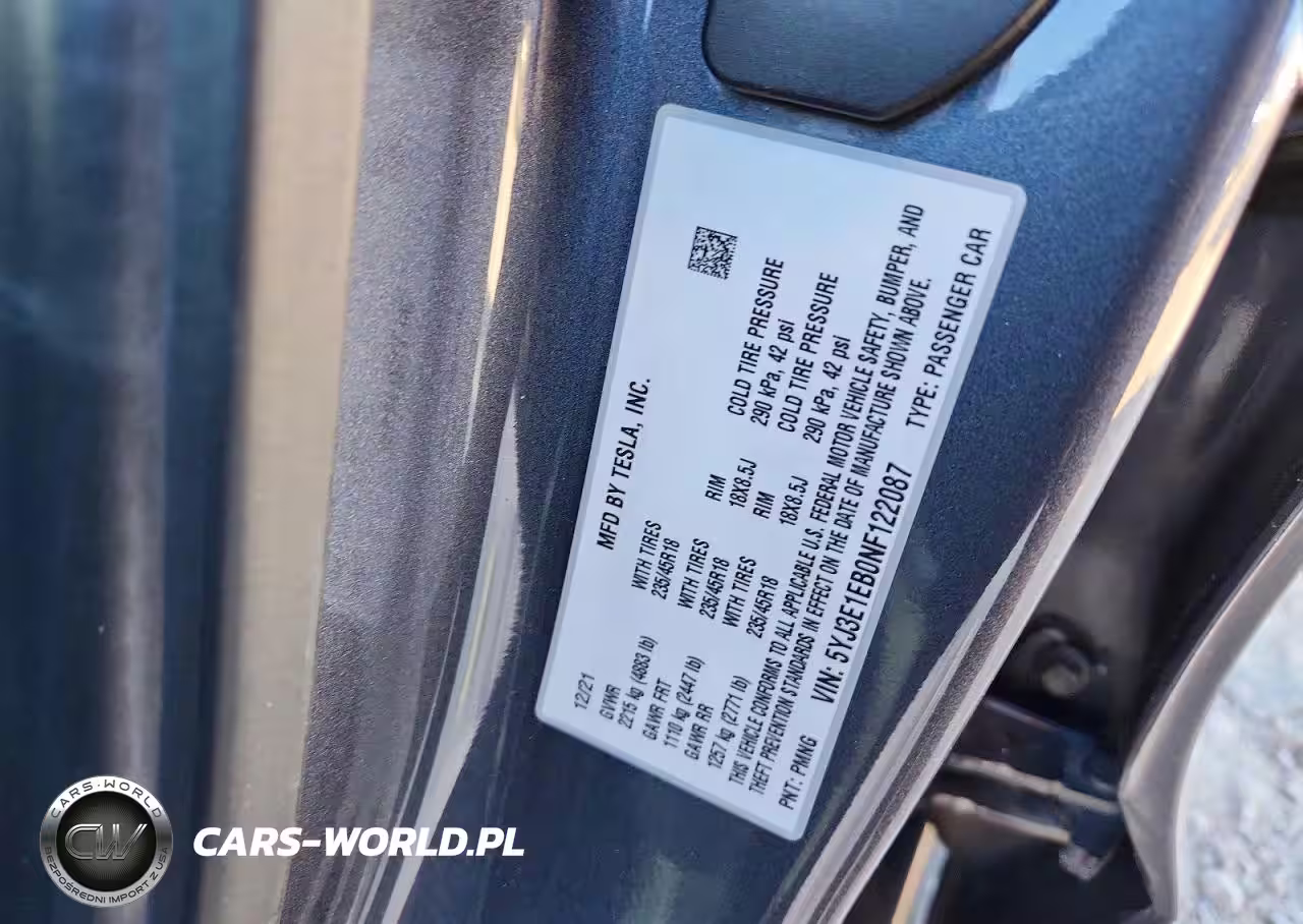 2022 Tesla Model 3 VIN:5YJ3E1EB0NF122087 - 12