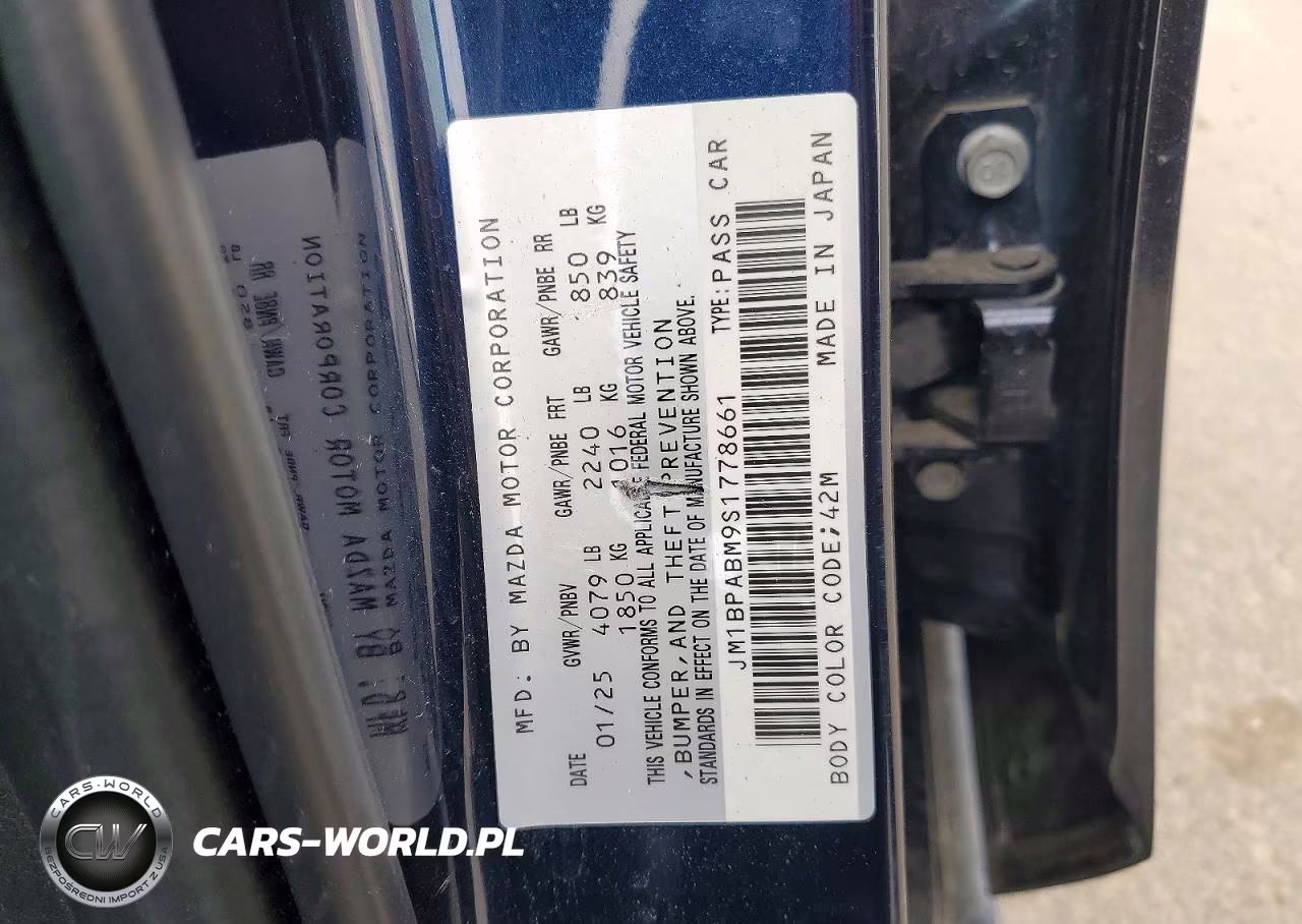 2025 Mazda 3 Select Sport VIN:JM1BPABM9S1778661 - 12