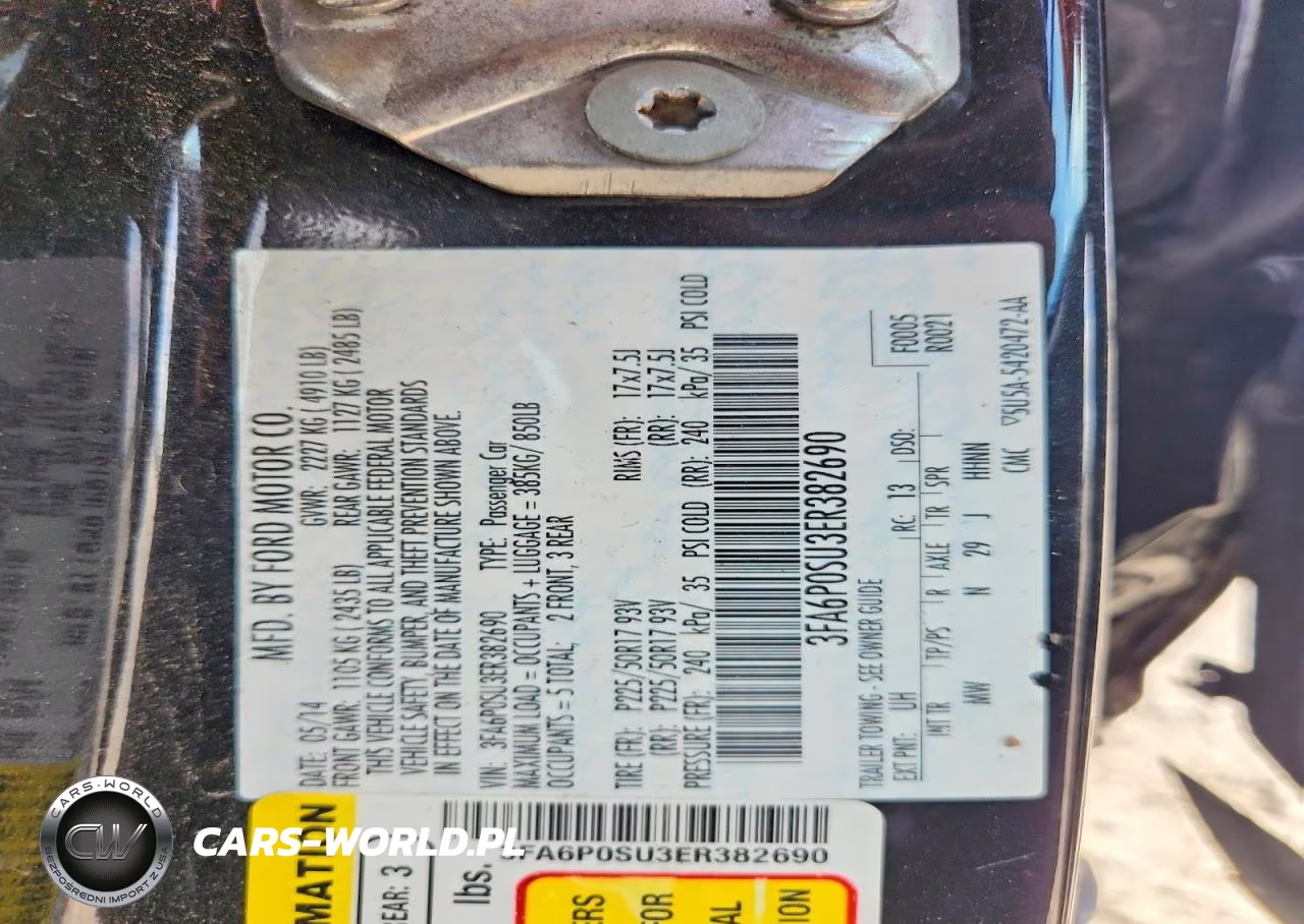 2014 Ford Fusion Titanium Phev VIN:3FA6P0SU3ER382690 - 13
