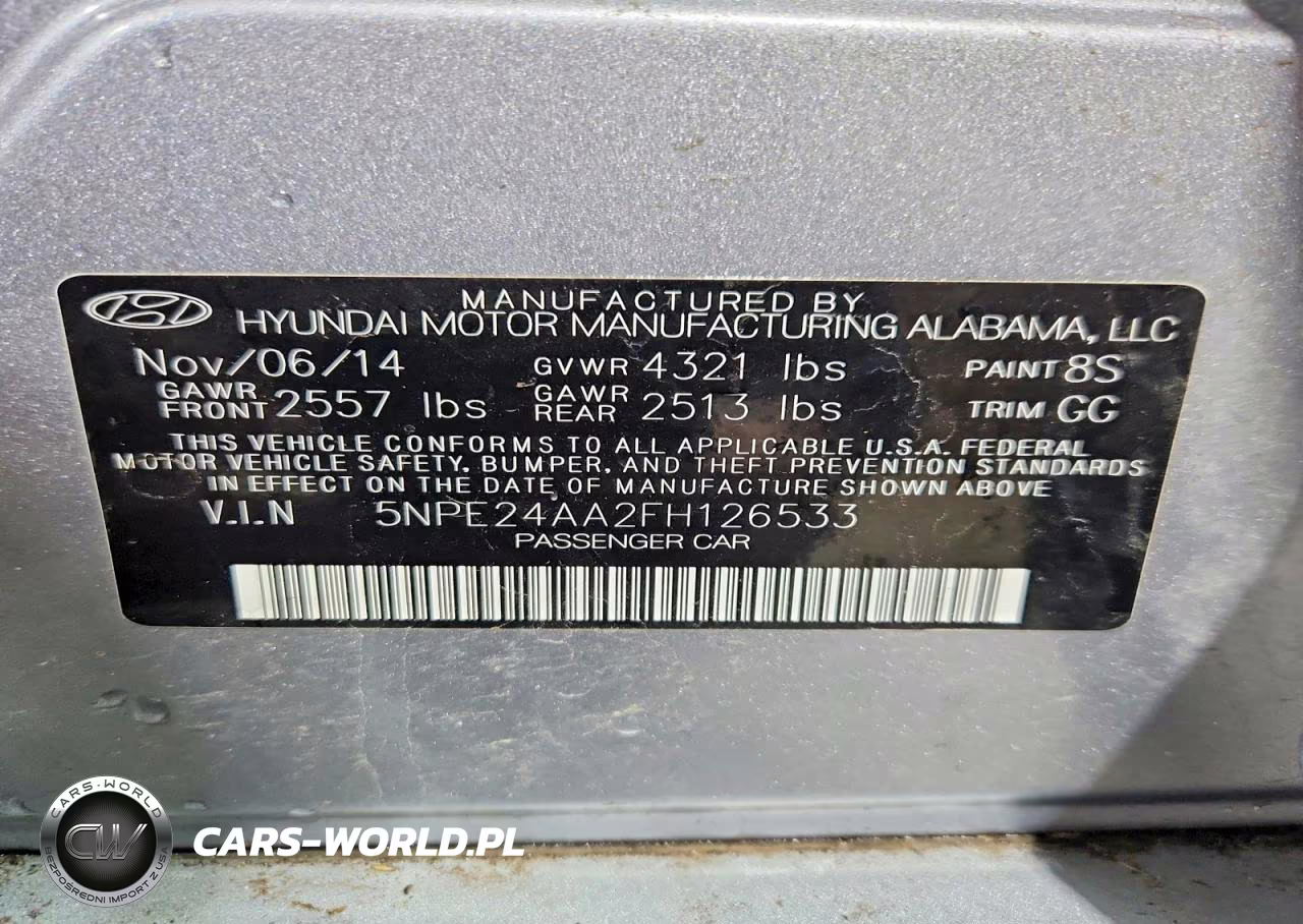 2015 Hyundai Sonata Eco VIN:5NPE24AA2FH126533 - 12