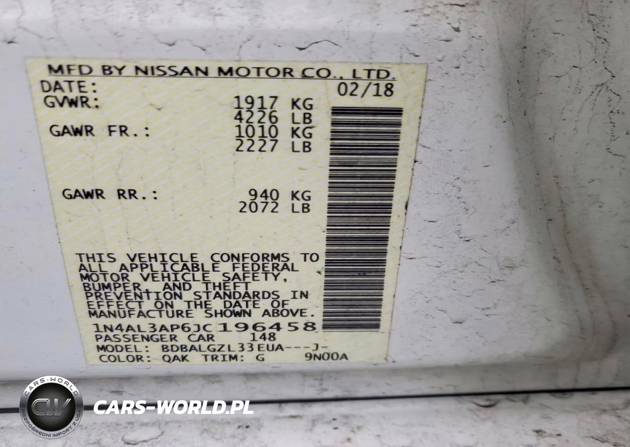 2018 Nissan Altima 2.5 S VIN:1N4AL3AP6JC196458 - 12