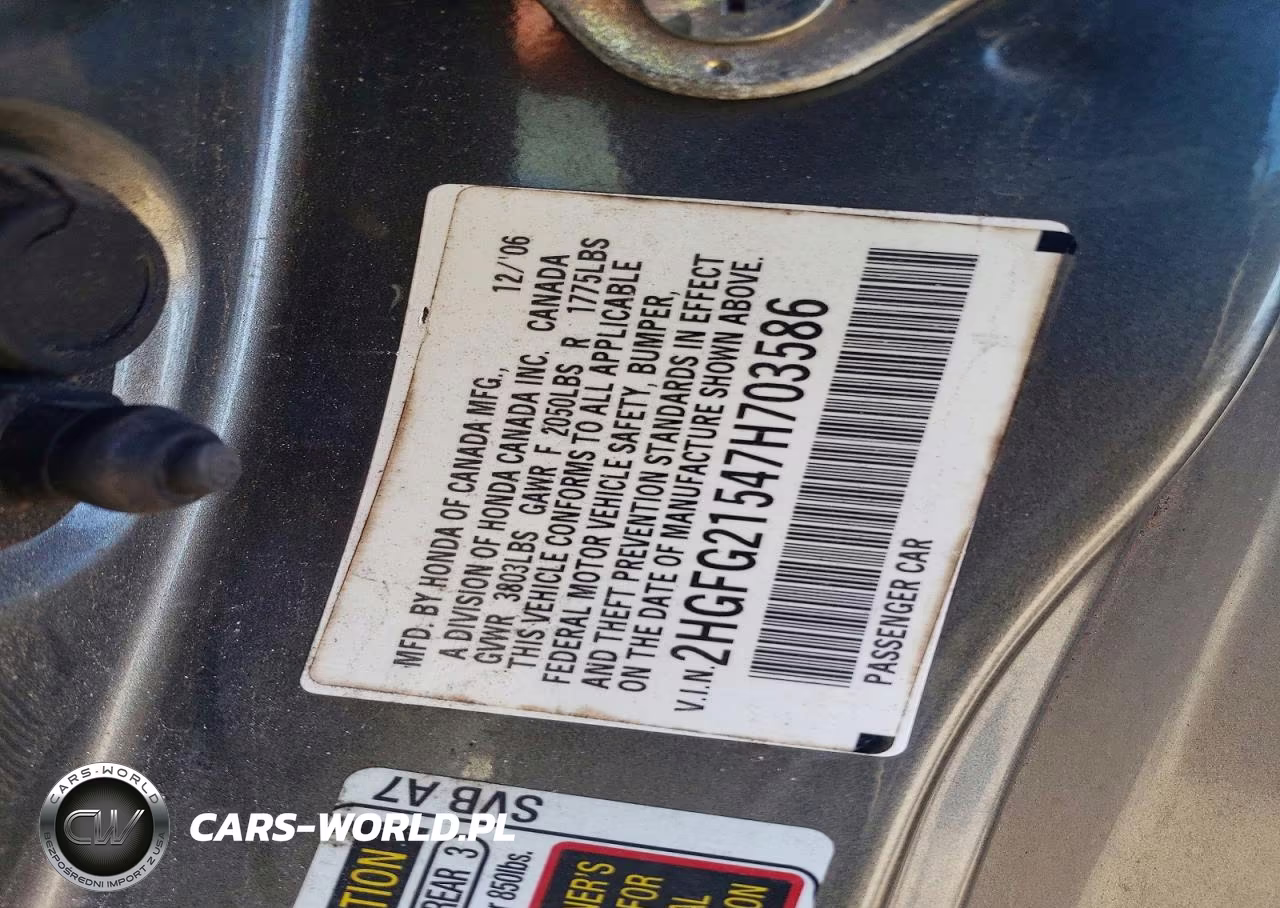 2007 Honda Civic Si VIN:2HGFG21547H703586 - 12