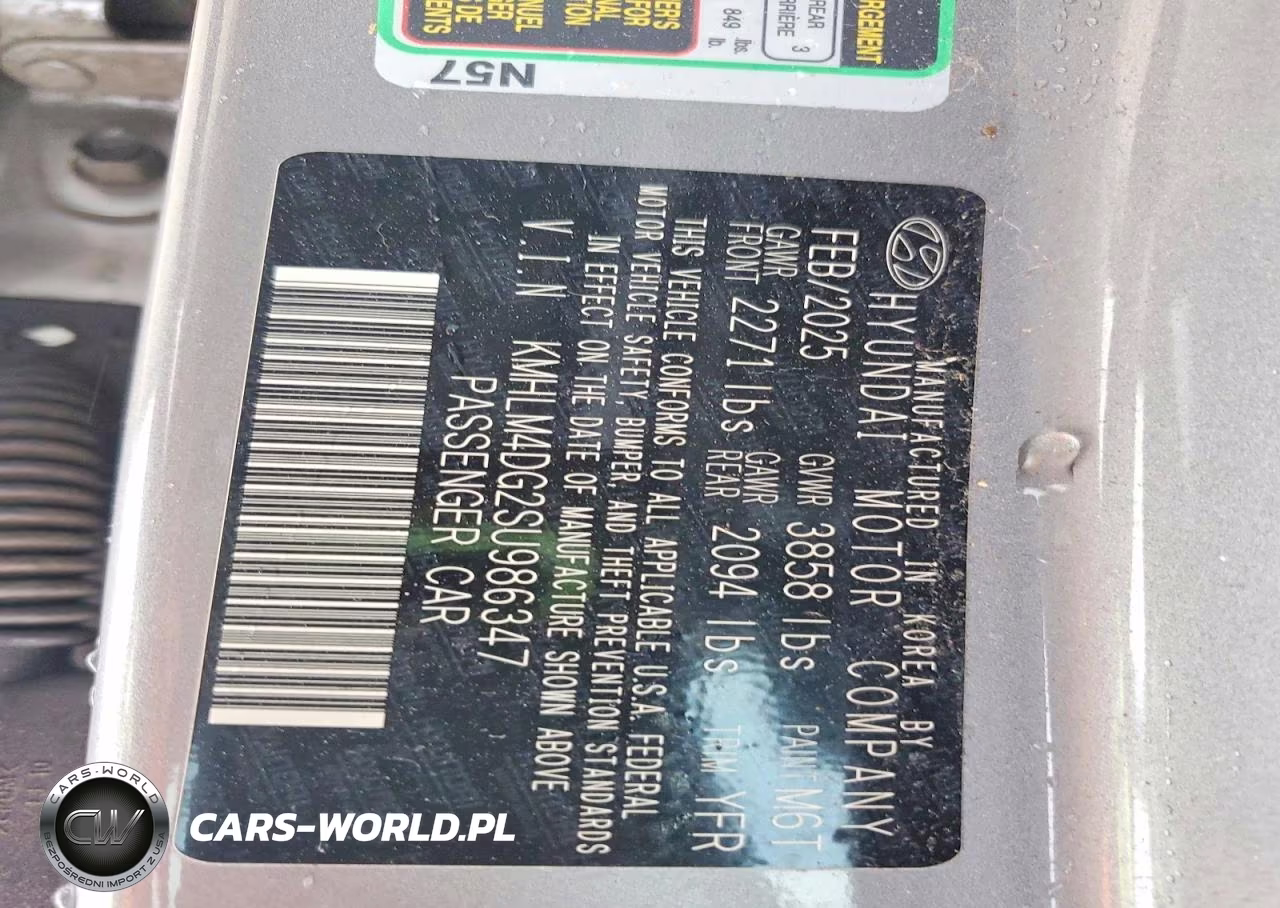 2025 Hyundai Elantra Sel Sport VIN:KMHLM4DG2SU986347 - 12