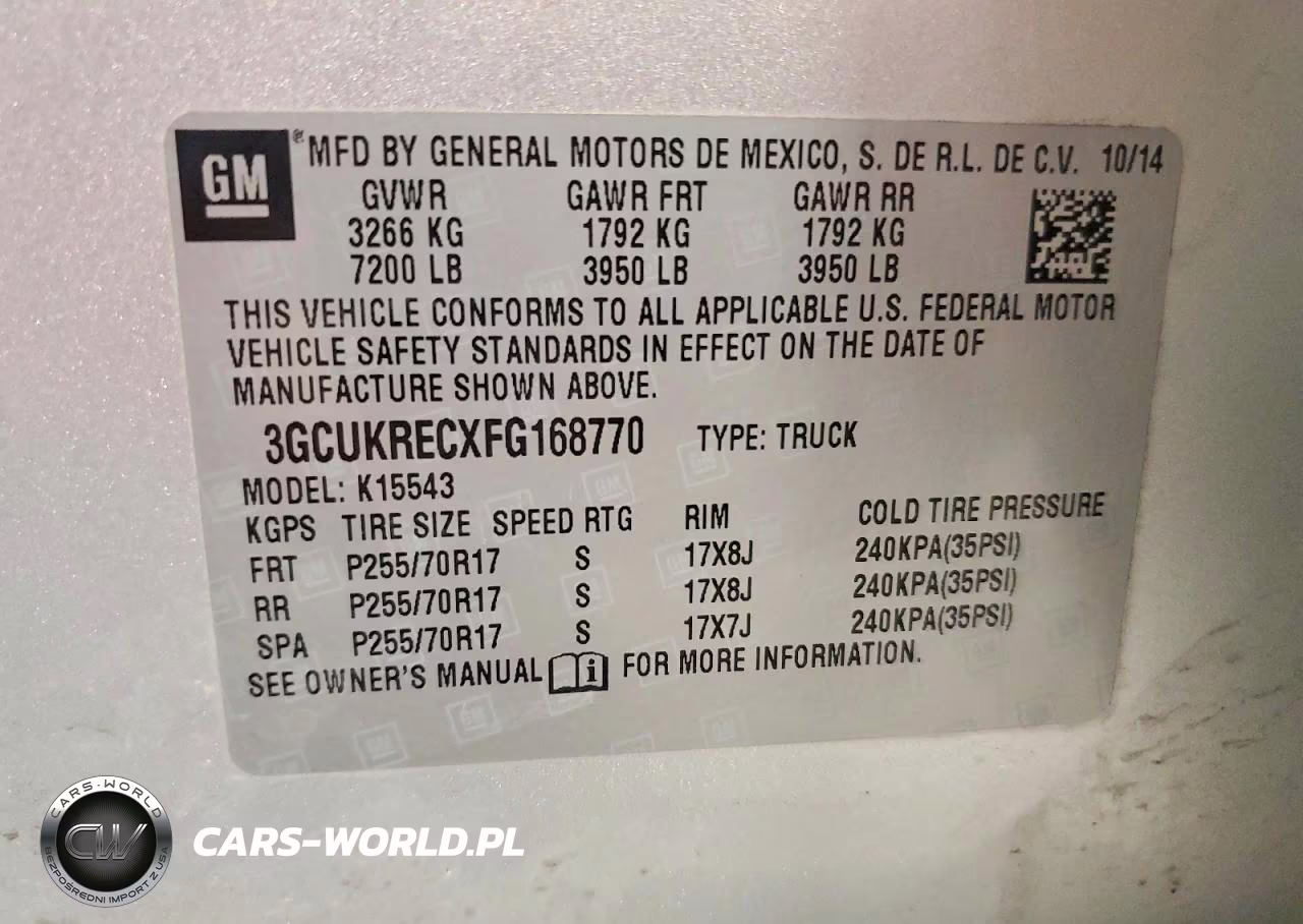 2015 Chevrolet Silverado K1500 Lt VIN:3GCUKRECXFG168770 - 12