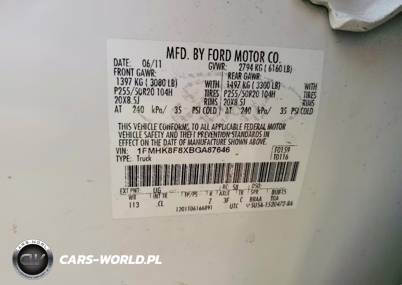 2011 Ford Explorer Limited VIN:1FMHK8F8XBGA87646 - 13