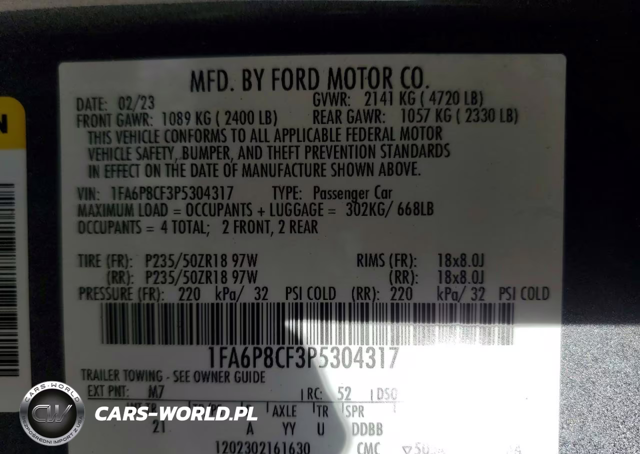 2023 Ford Mustang Gt VIN:1FA6P8CF3P5304317 - 13