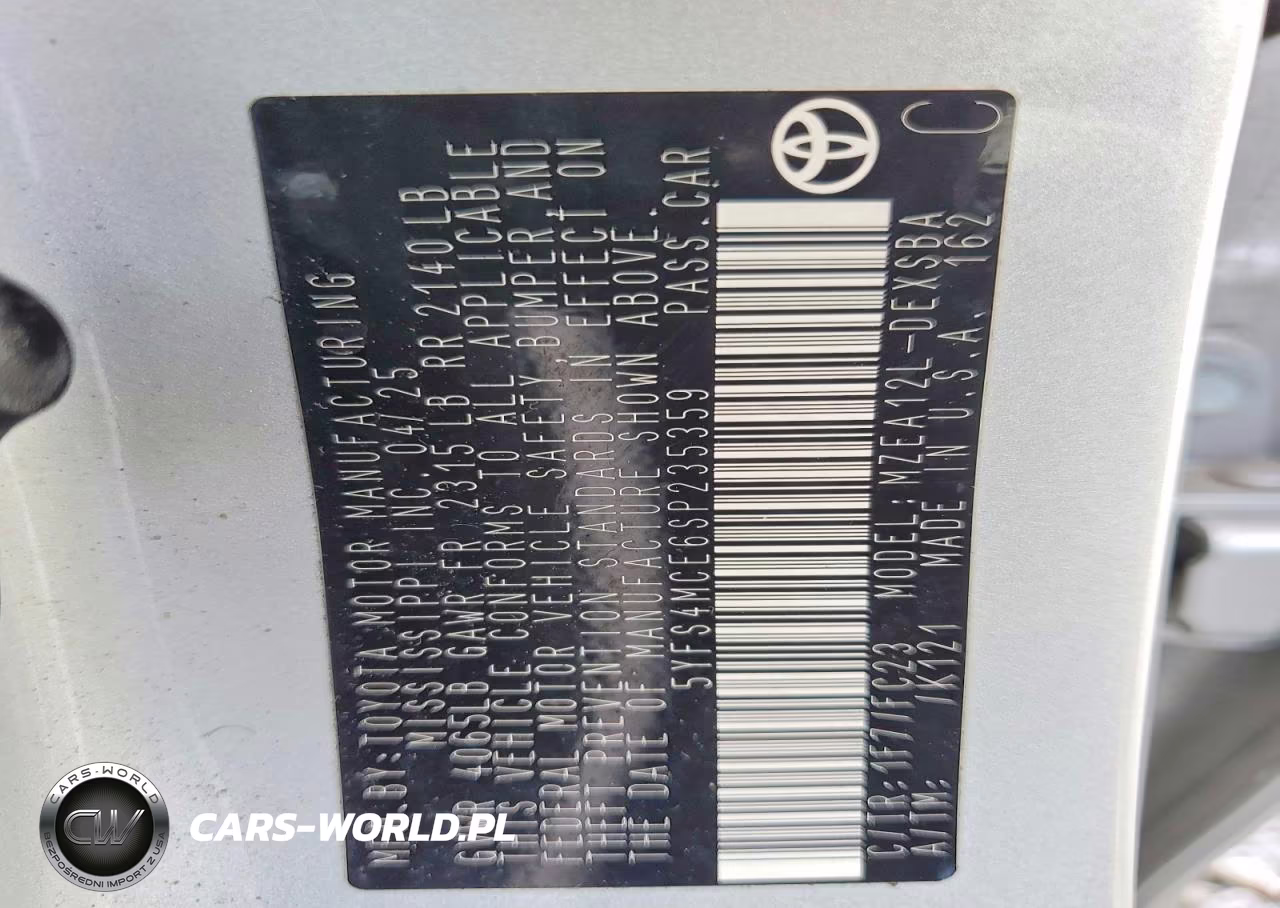 2025 Toyota Corolla Se VIN:5YFS4MCE6SP235359 - 12