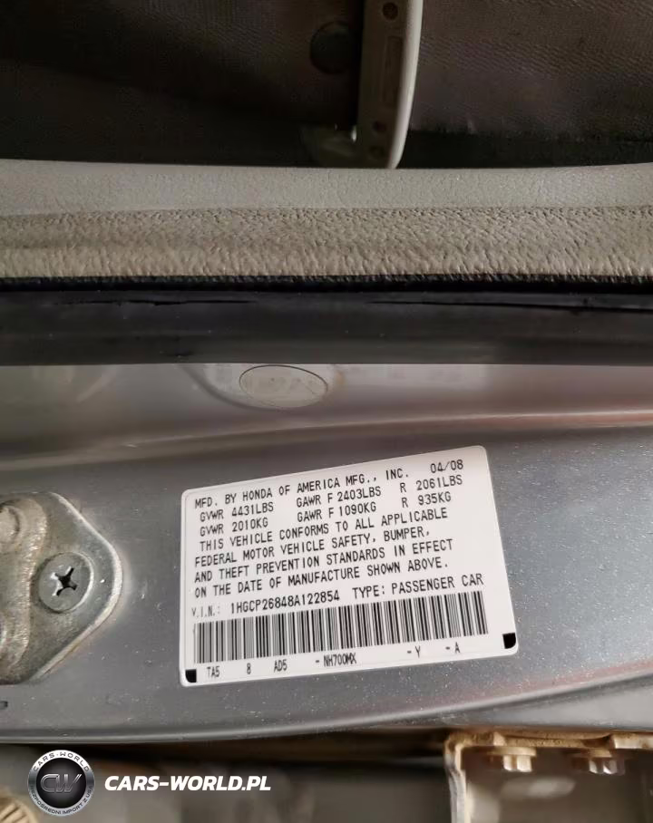 2008 Honda Accord Exl VIN:1HGCP26848A122854 - 12