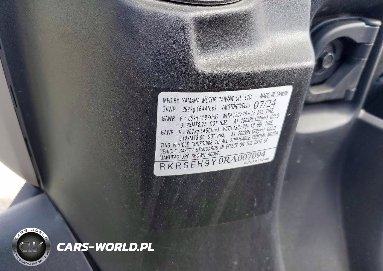 2024 Yamaha Yw125 VIN:RKRSEH9Y0RA007094 - 9