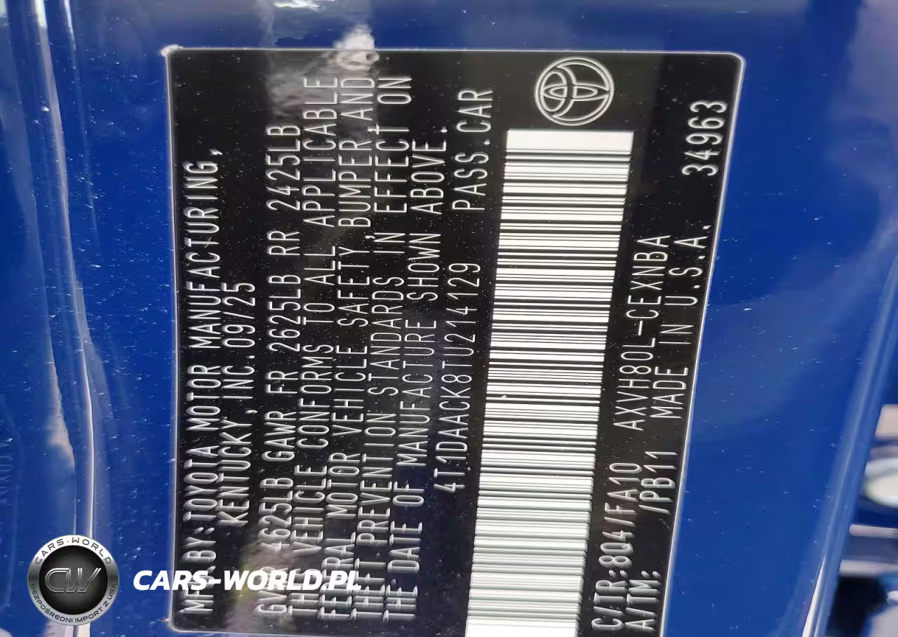 2026 Toyota Camry Le VIN:4T1DAACK8TU214129 - 12