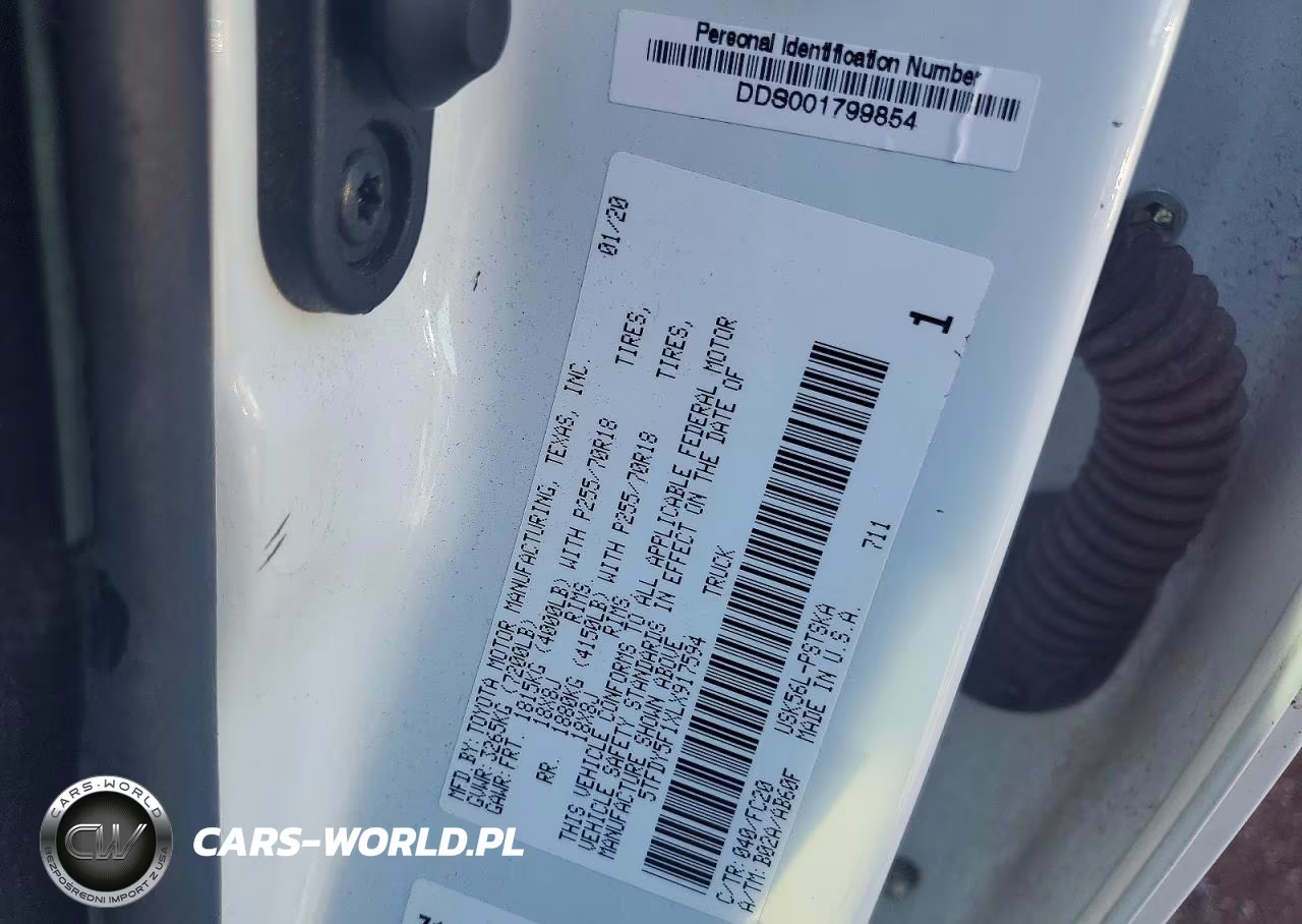2020 Toyota Tundra Sr5 VIN:5TFDY5F1XLX917594 - 12