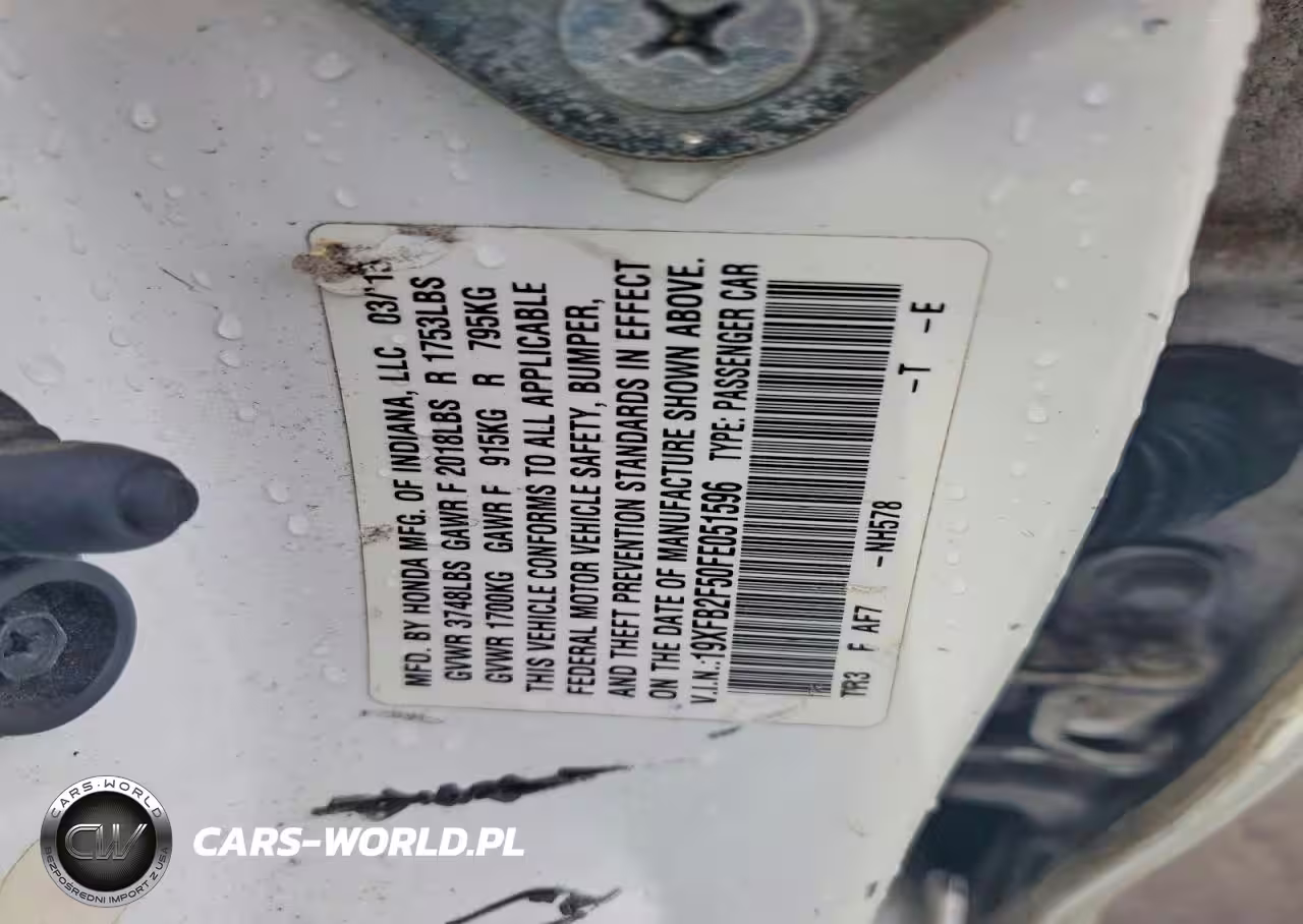 2015 Honda Civic Lx VIN:19XFB2F50FE051596 - 12