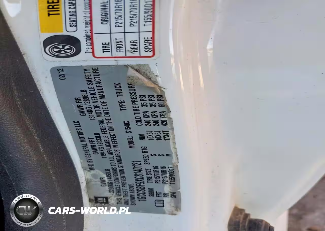 2012 Chev Colorado VIN:1GCCSBF9XC8140121 - 12