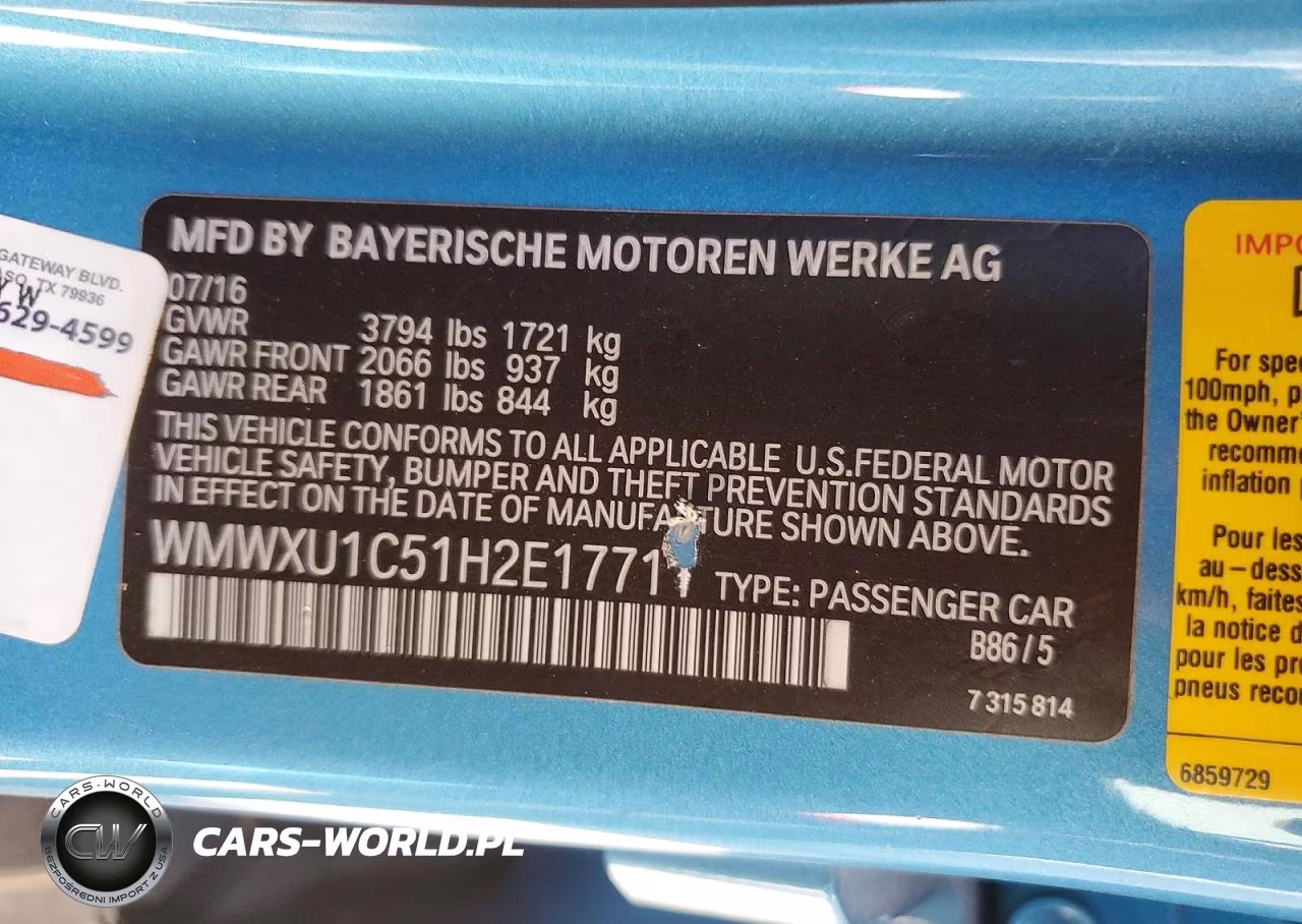 2017 Mini Cooper VIN:WMWXU1C51H2E17711 - 12