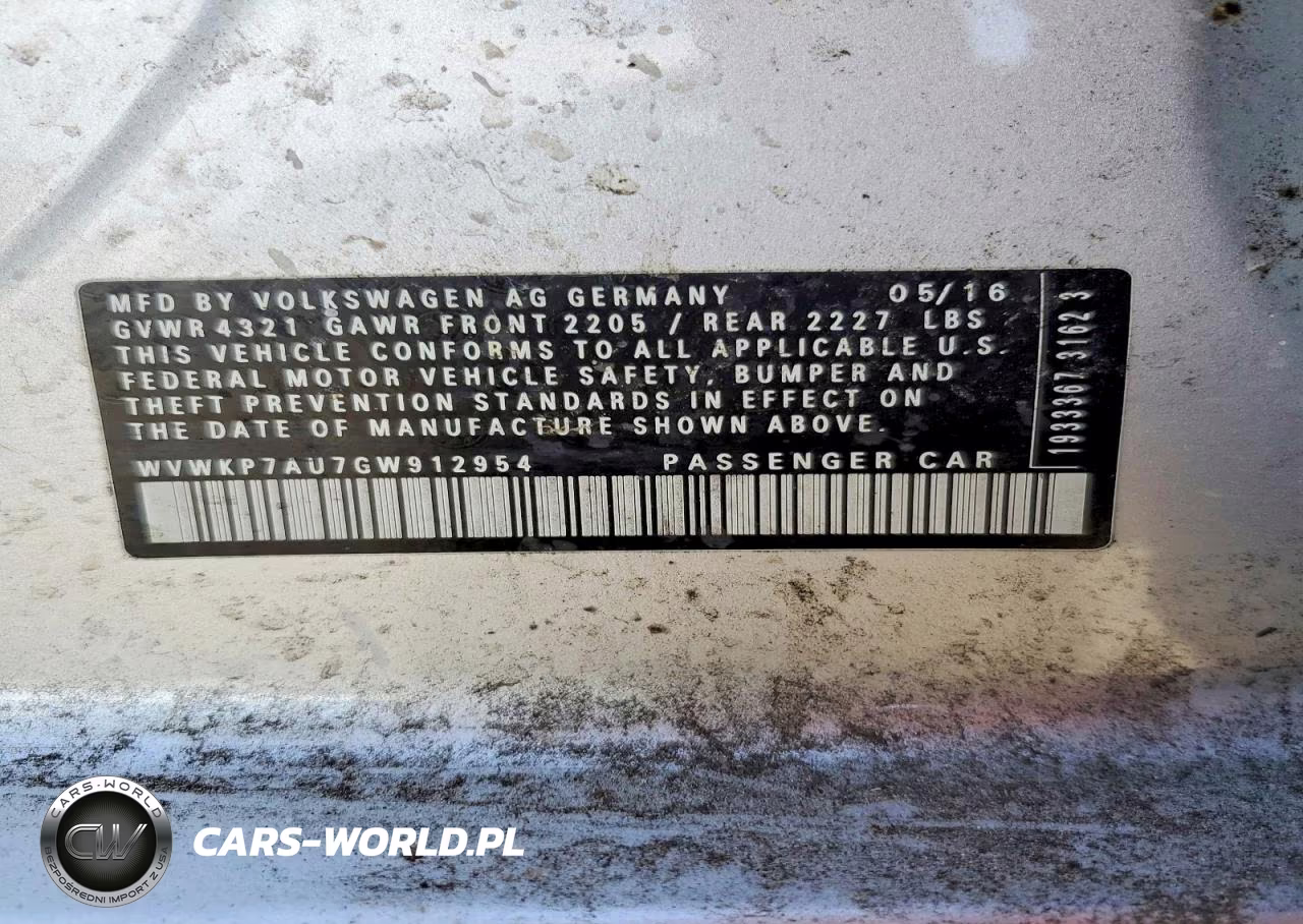 2016 Volkswagen E-Golf Se VIN:WVWKP7AU7GW912954 - 13