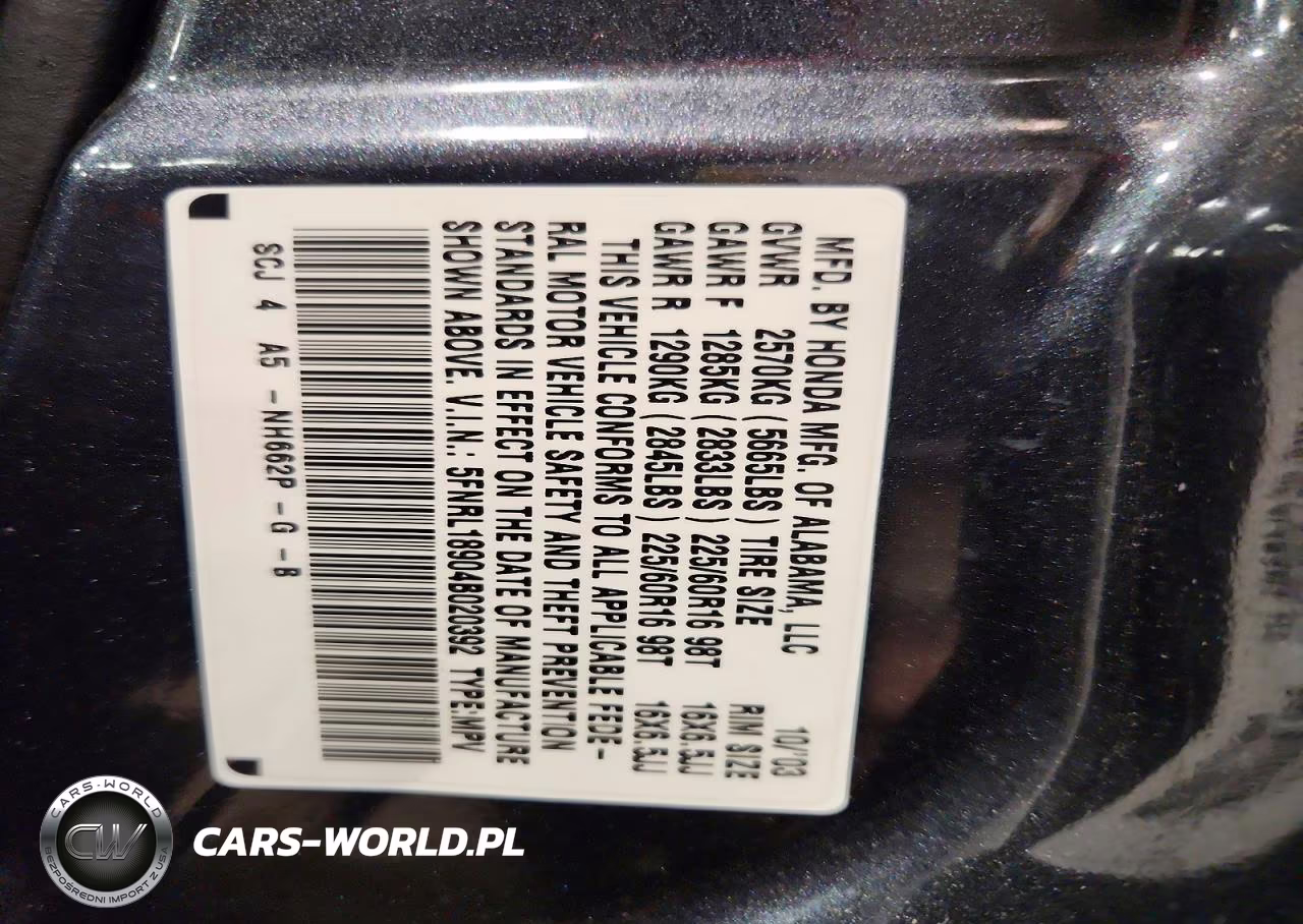 2004 Honda Odyssey Exl VIN:5FNRL18904B020392 - 13