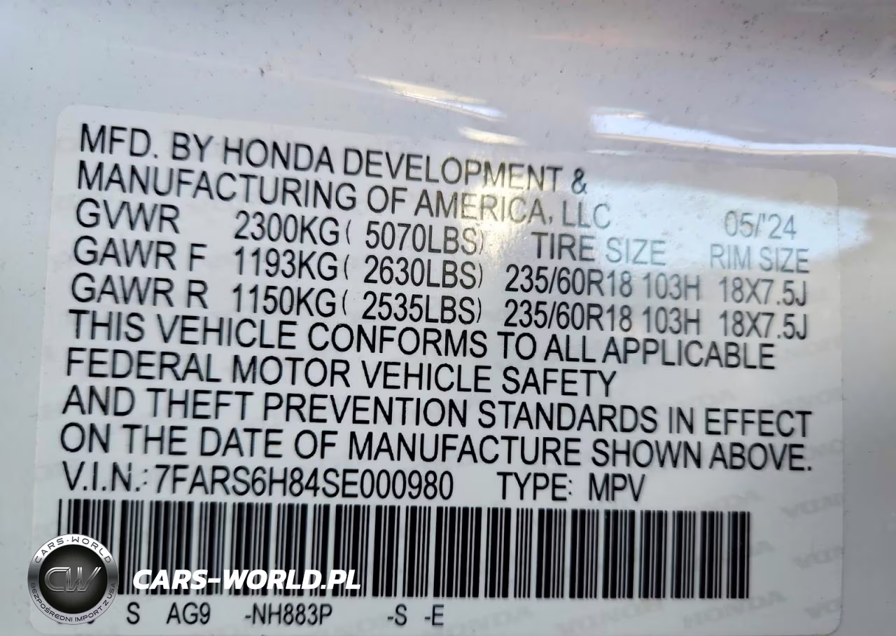 2025 Honda Cr-V Sport-L VIN:7FARS6H84SE000980 - 14
