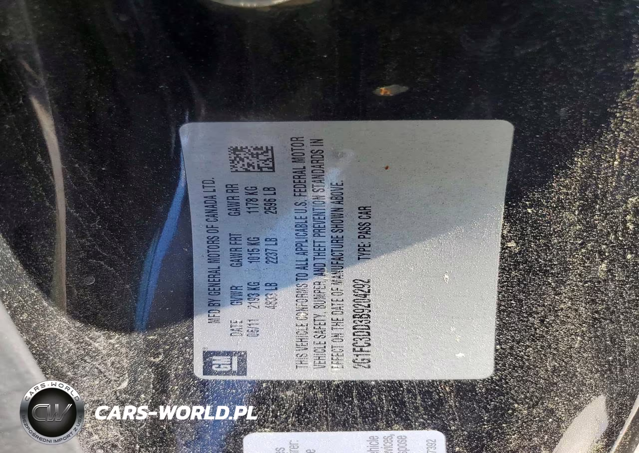 2011 Chevrolet Camaro Lt VIN:2G1FC3DD3B9204292 - 12