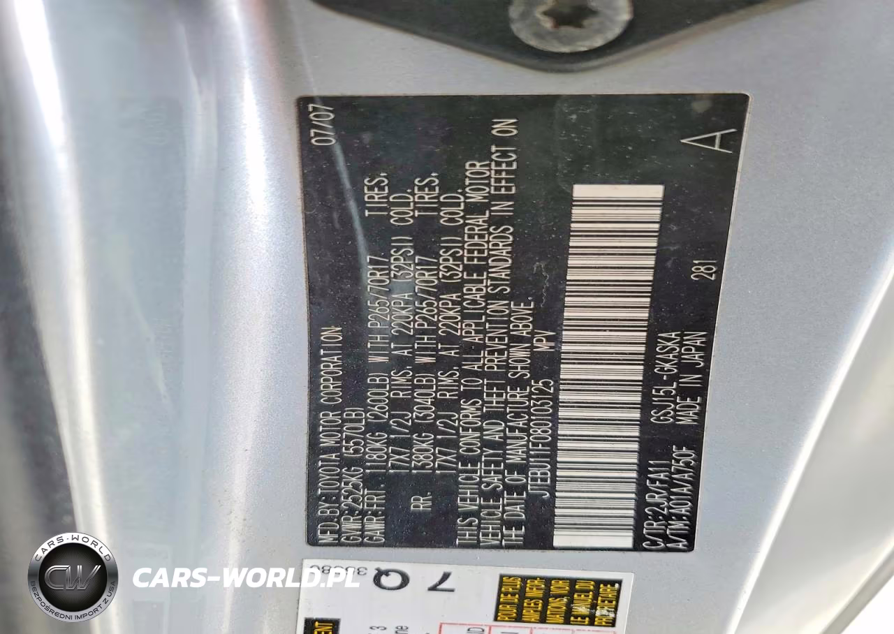 2008 Toyota Fj Cruiser Base VIN:JTEBU11F080103125 - 13